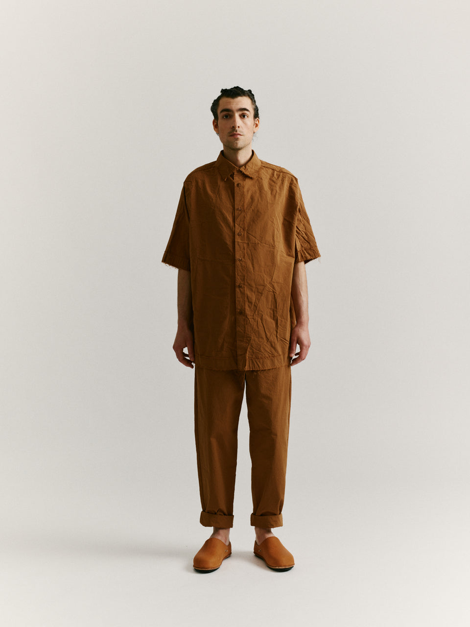 WAGA RAW SHIRT - PAPER COT - ALMOND