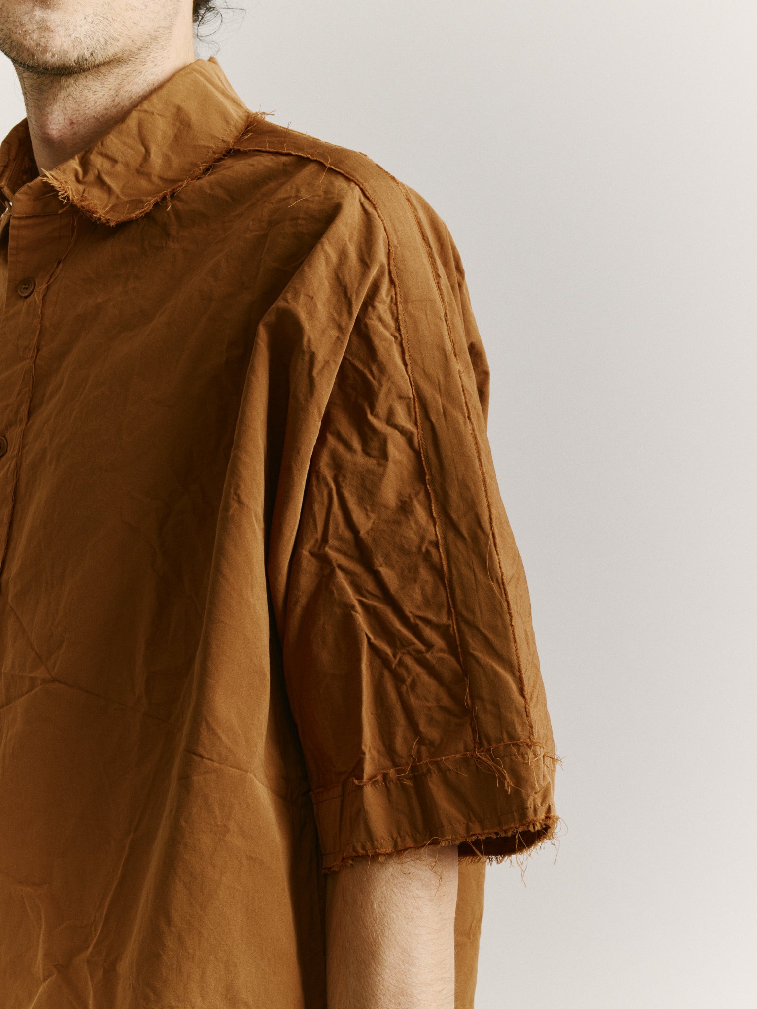 WAGA RAW SHIRT - PAPER COT - ALMOND