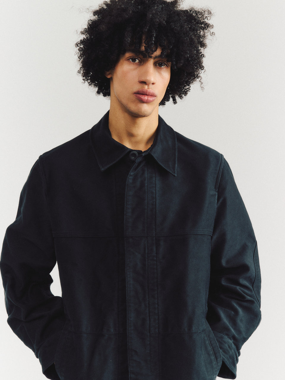 MORU JACKET - FAILLE - BLACK