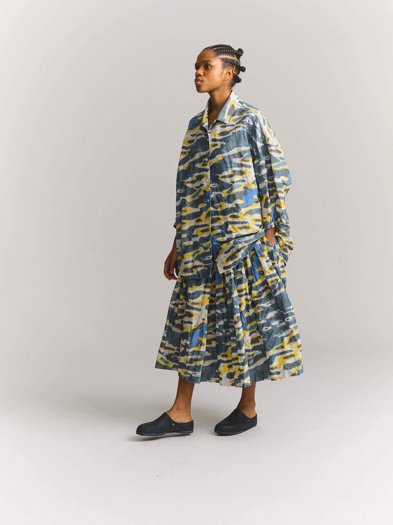 DOUBLE RIDEAUX SKIRT - IKAT - AS IS