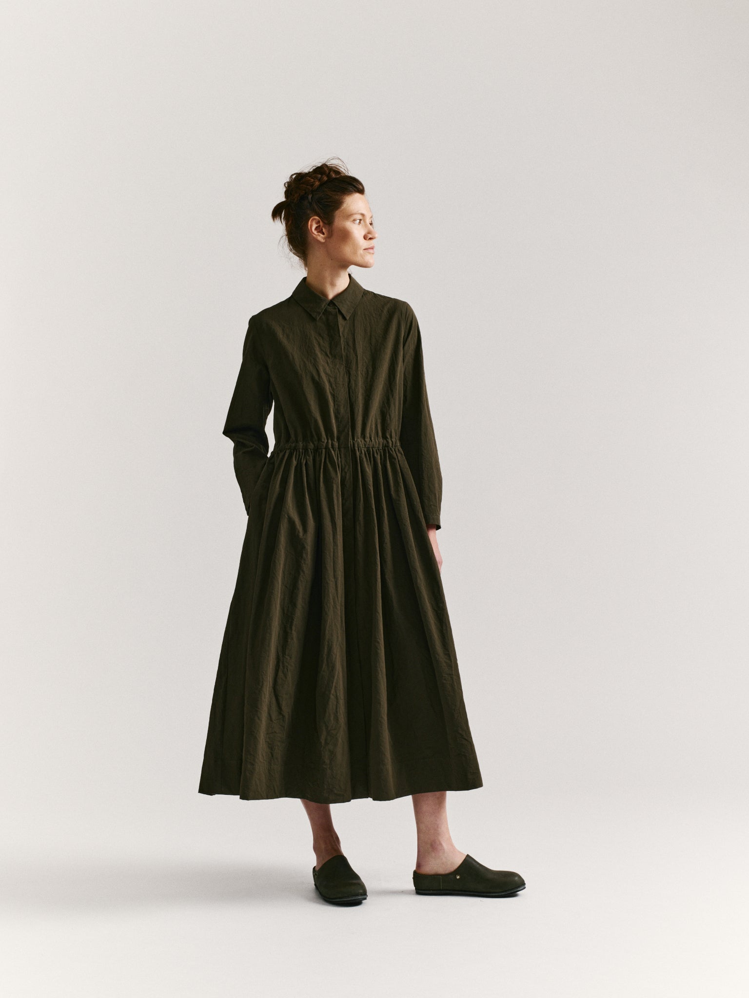 PANZY DRESS - PAPER COT - KHAKI