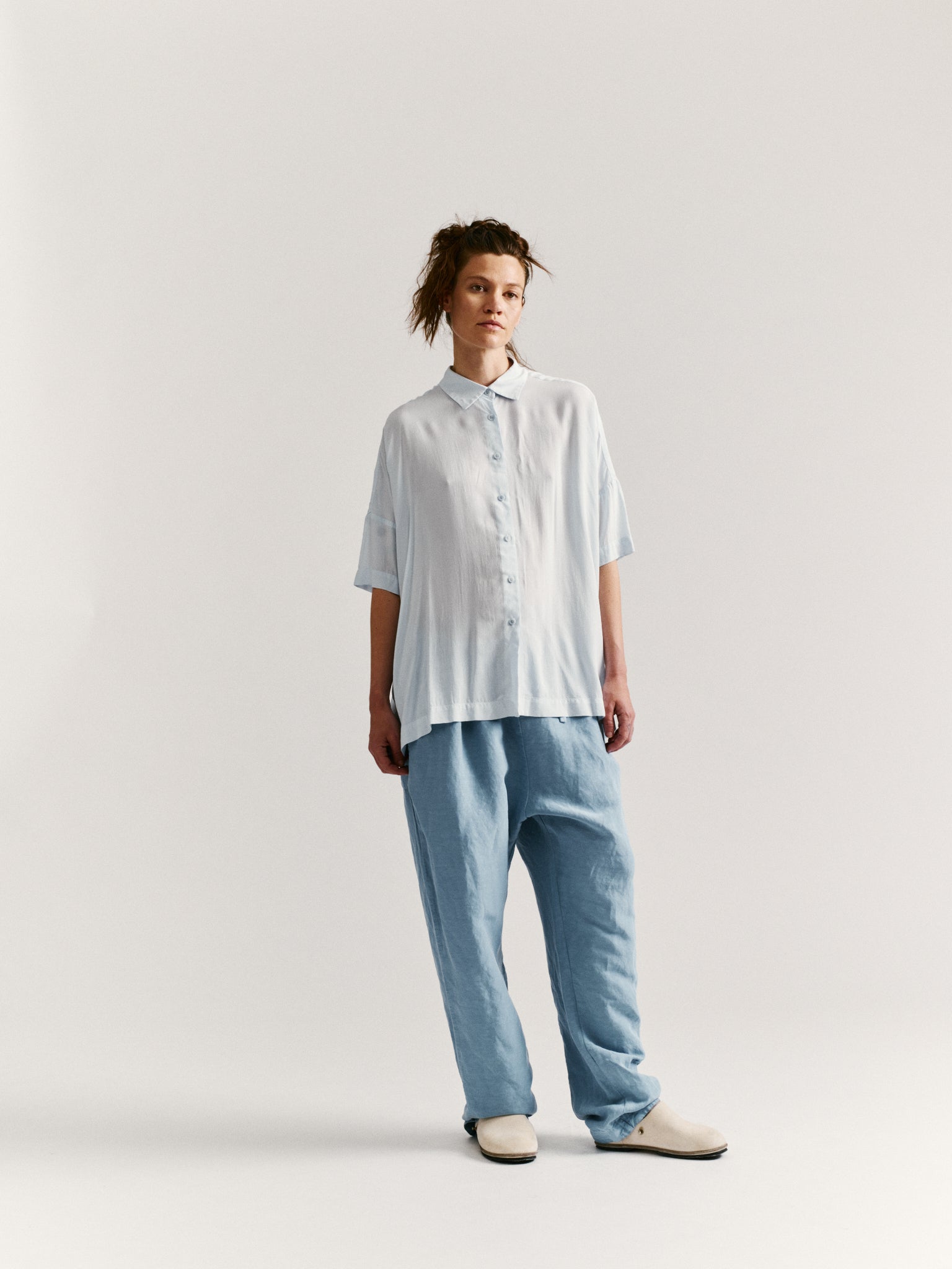 SQUARE SHIRT - COSIE - AQUA