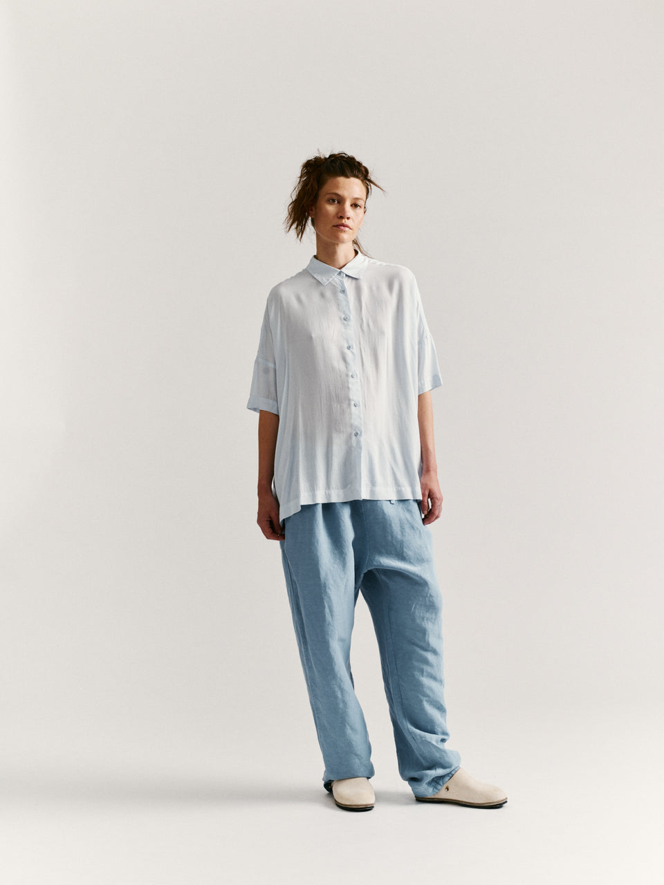 SQUARE SHIRT - COSIE - AQUA