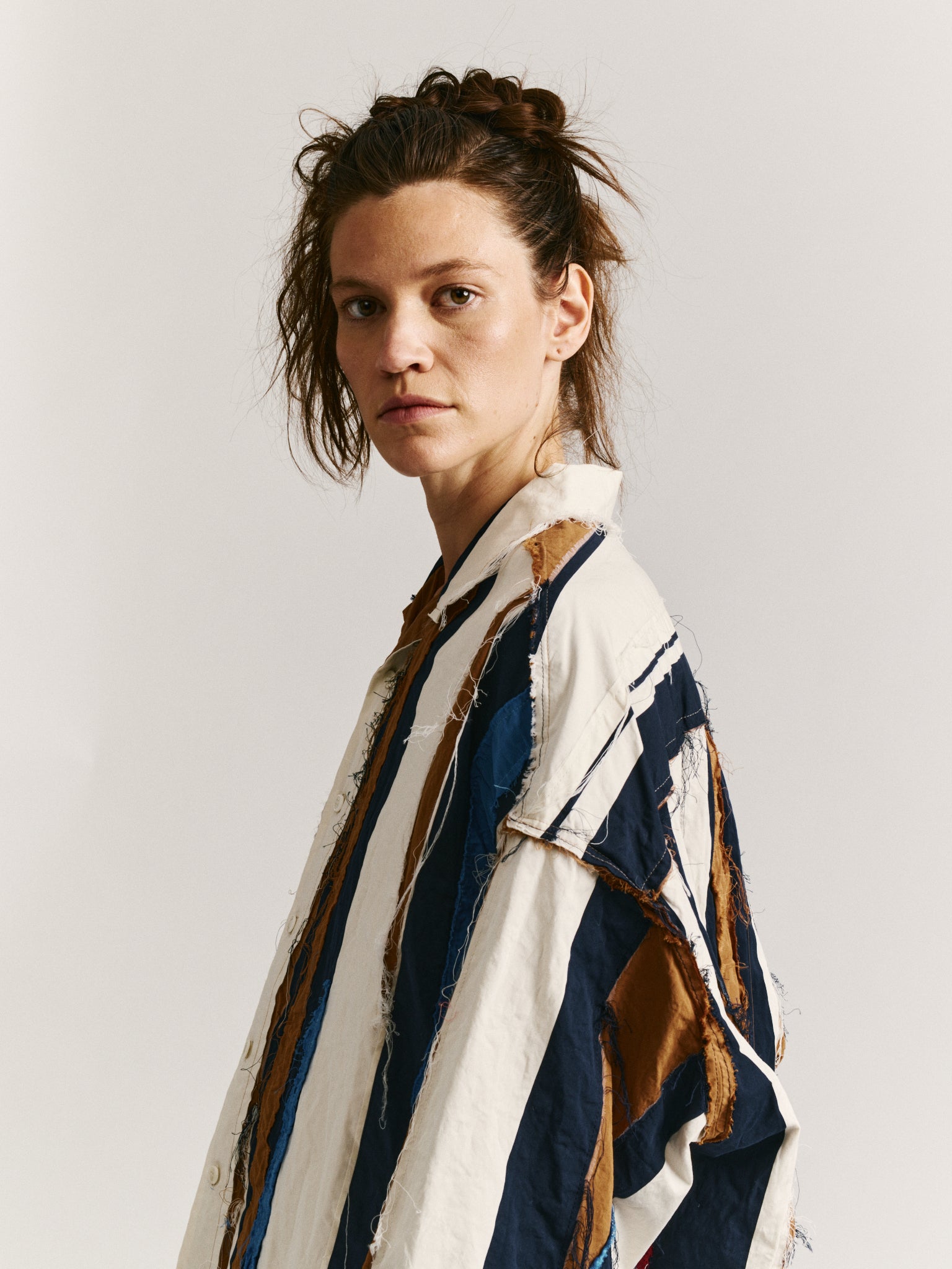 APRIL SHIRT - STRIPE PATCHWORK - AS IS