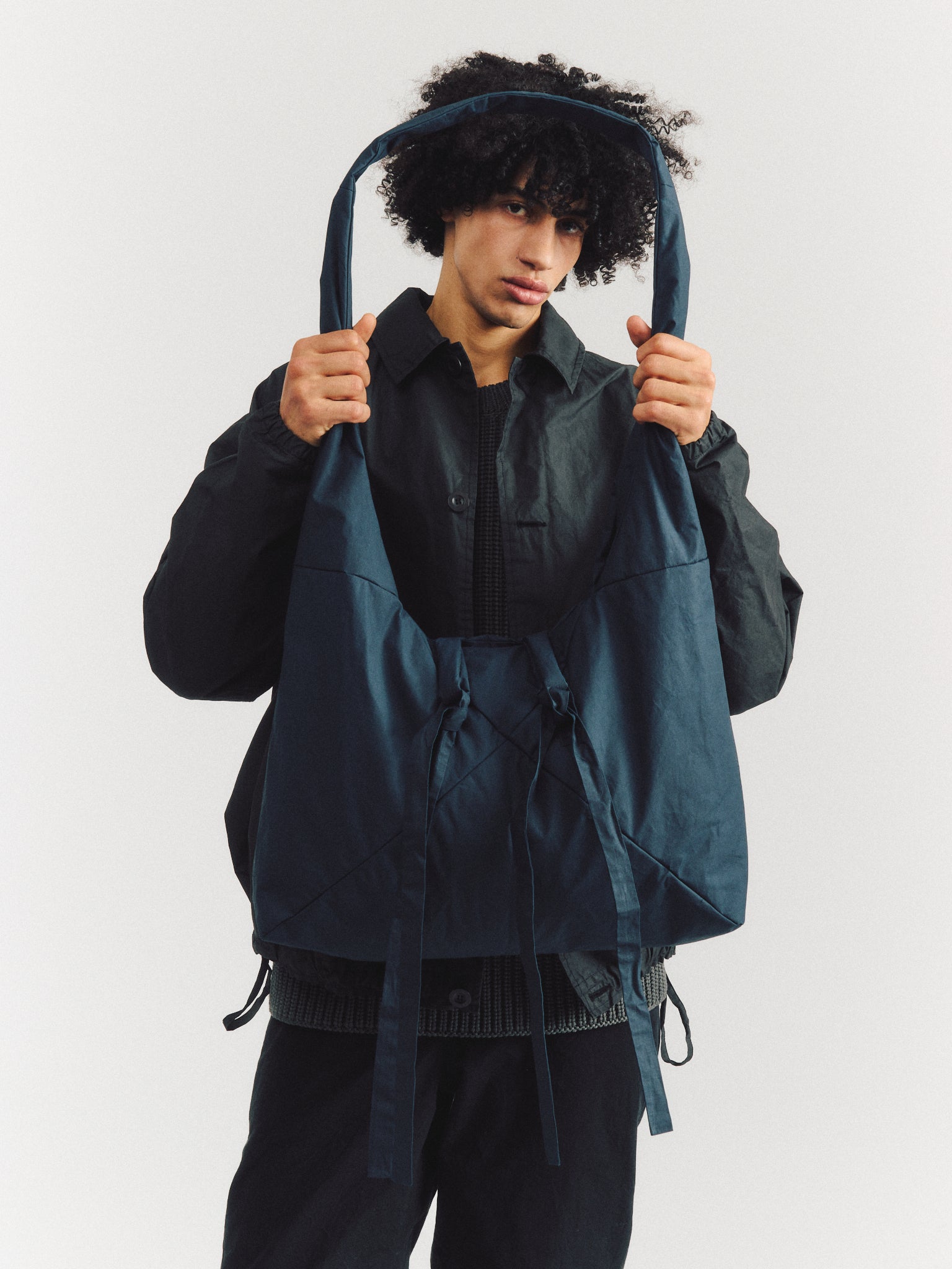 ORIGAMI BAG - PIGMENT WAX - NAVY