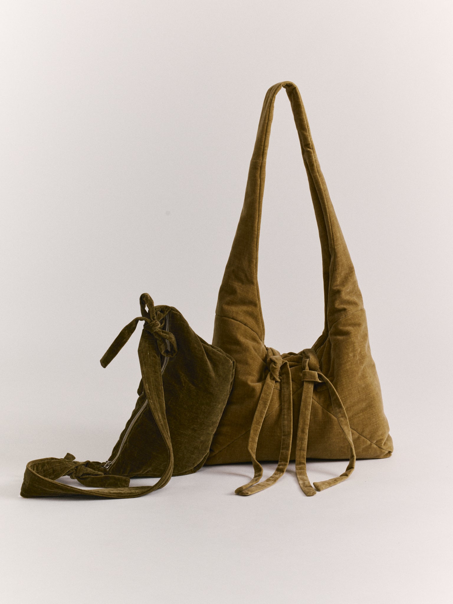 ORIGAMI BAG - MID VELVET - TAUPE