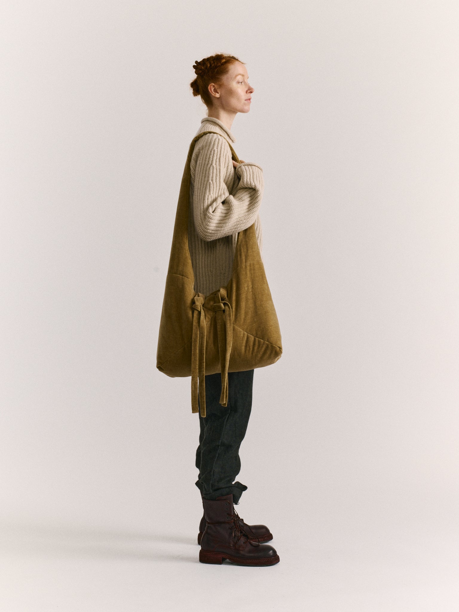 ORIGAMI BAG - MID VELVET - TAUPE