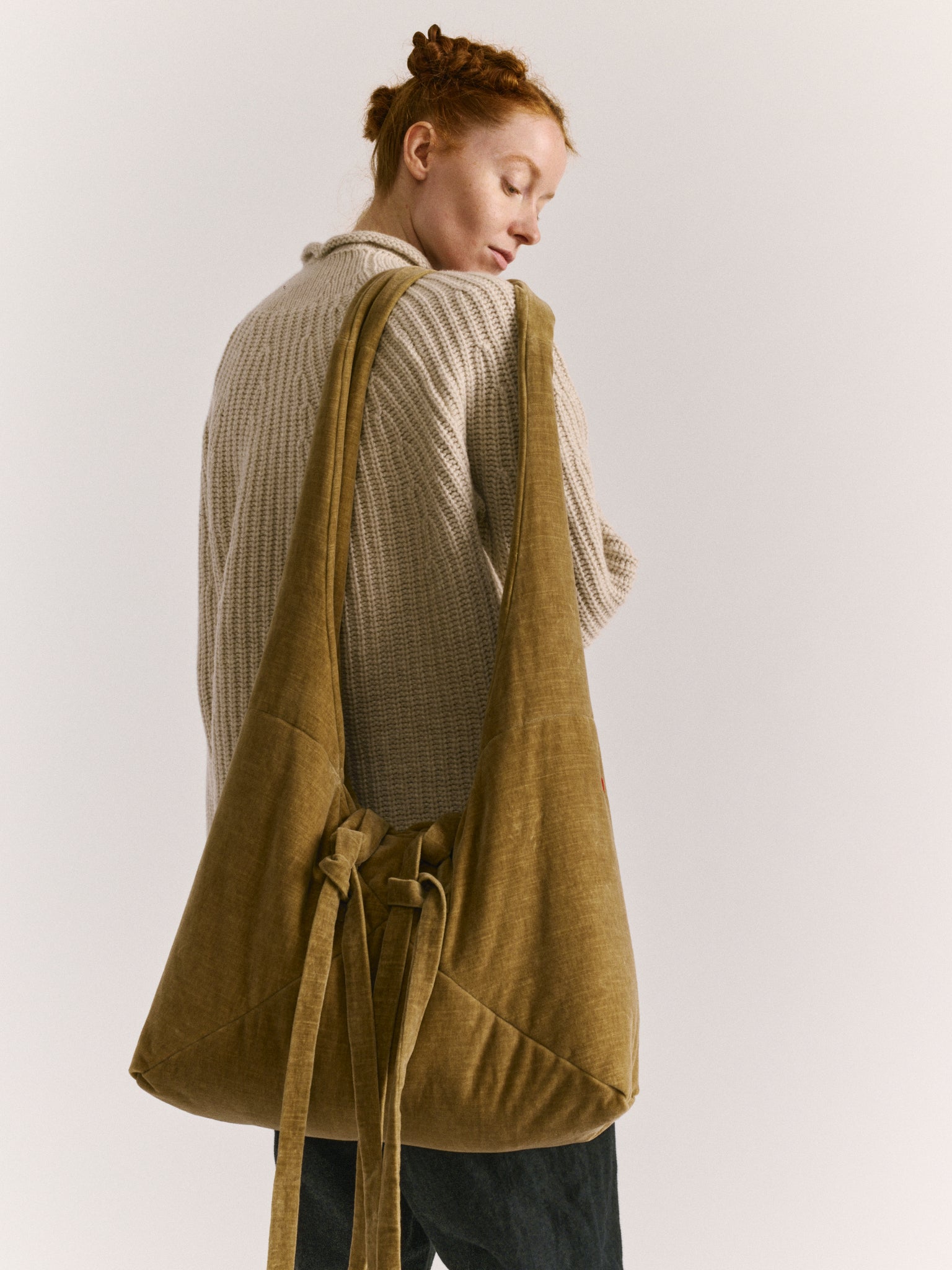ORIGAMI BAG - MID VELVET - TAUPE