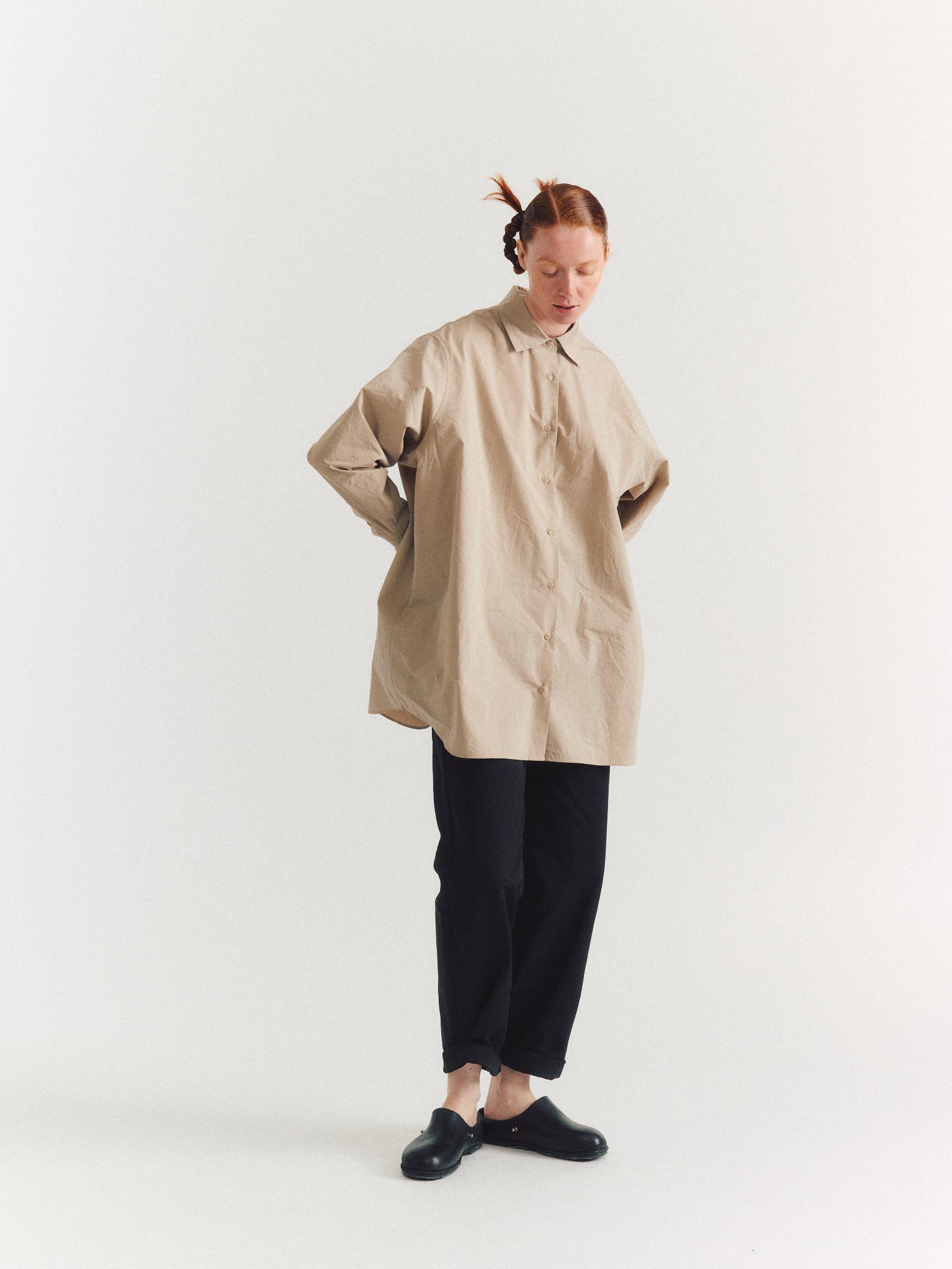 PI SHIRT - TAFFETA - MASTIC