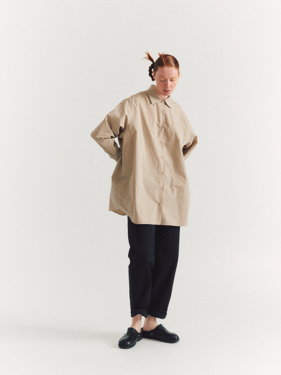PI SHIRT - TAFFETA - MASTIC