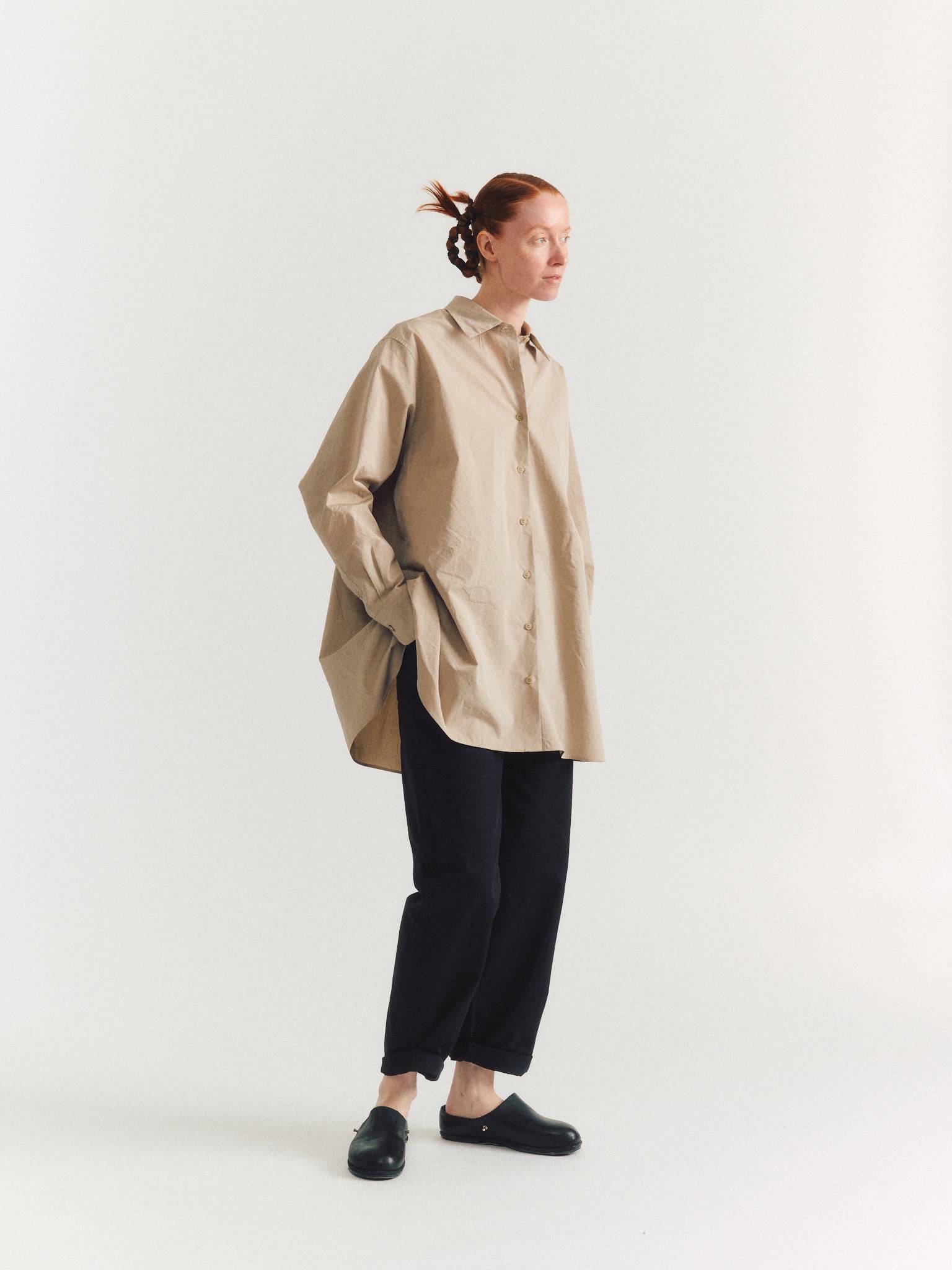 PI SHIRT - TAFFETA - MASTIC