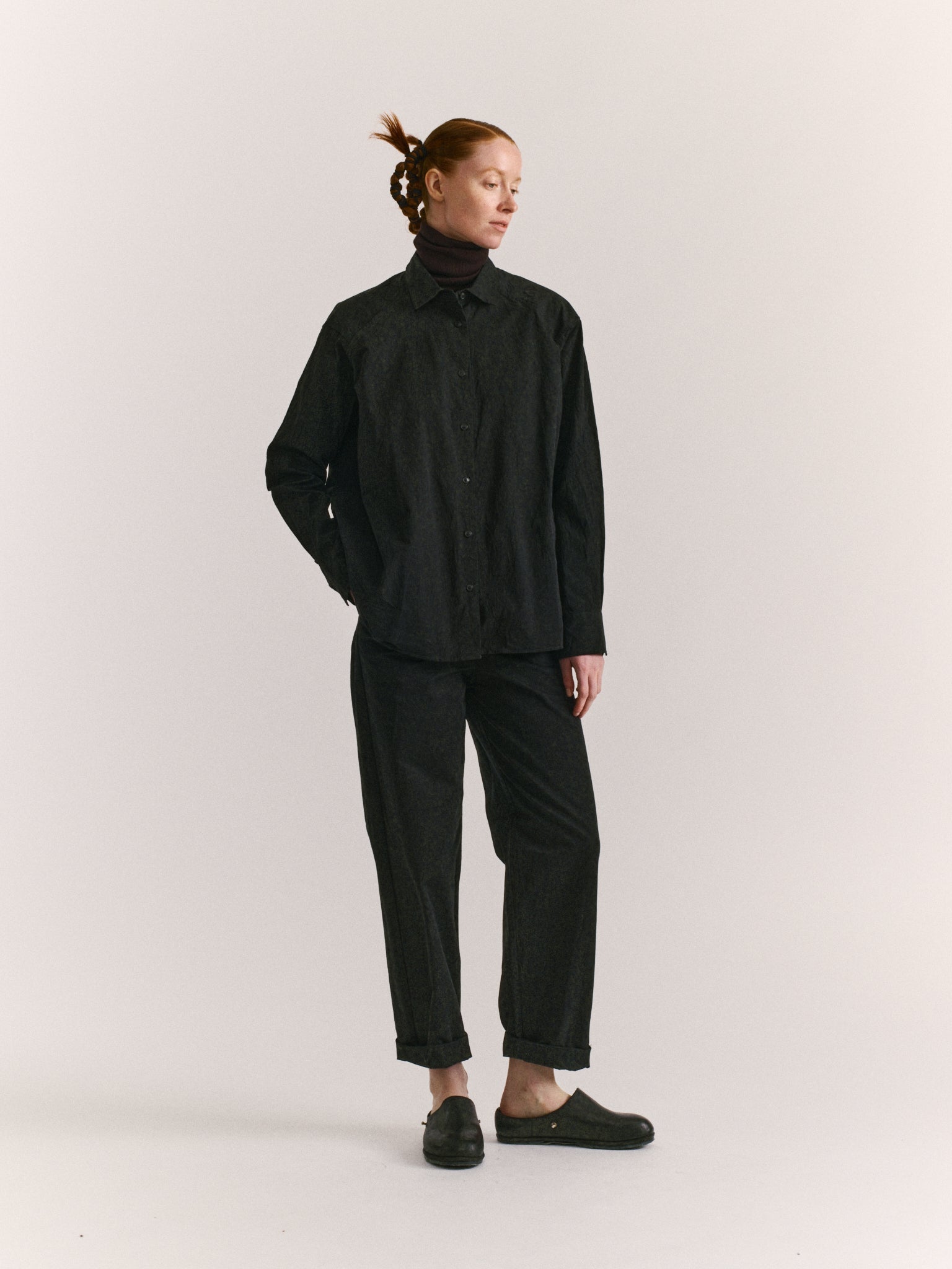 BEE PANT - DOUBLE COT - NOIR PROFOND