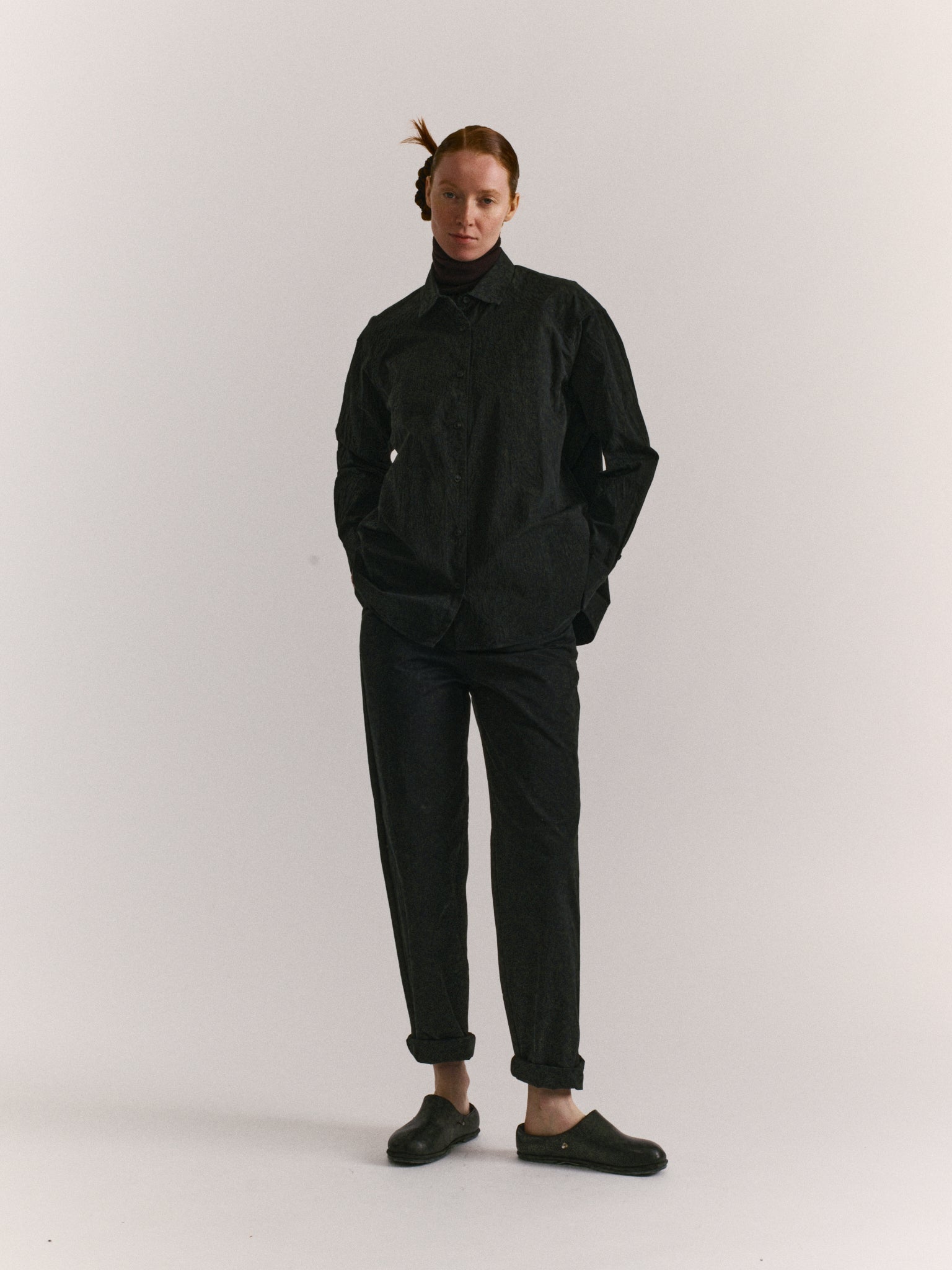 BEE PANT - DOUBLE COT - NOIR PROFOND