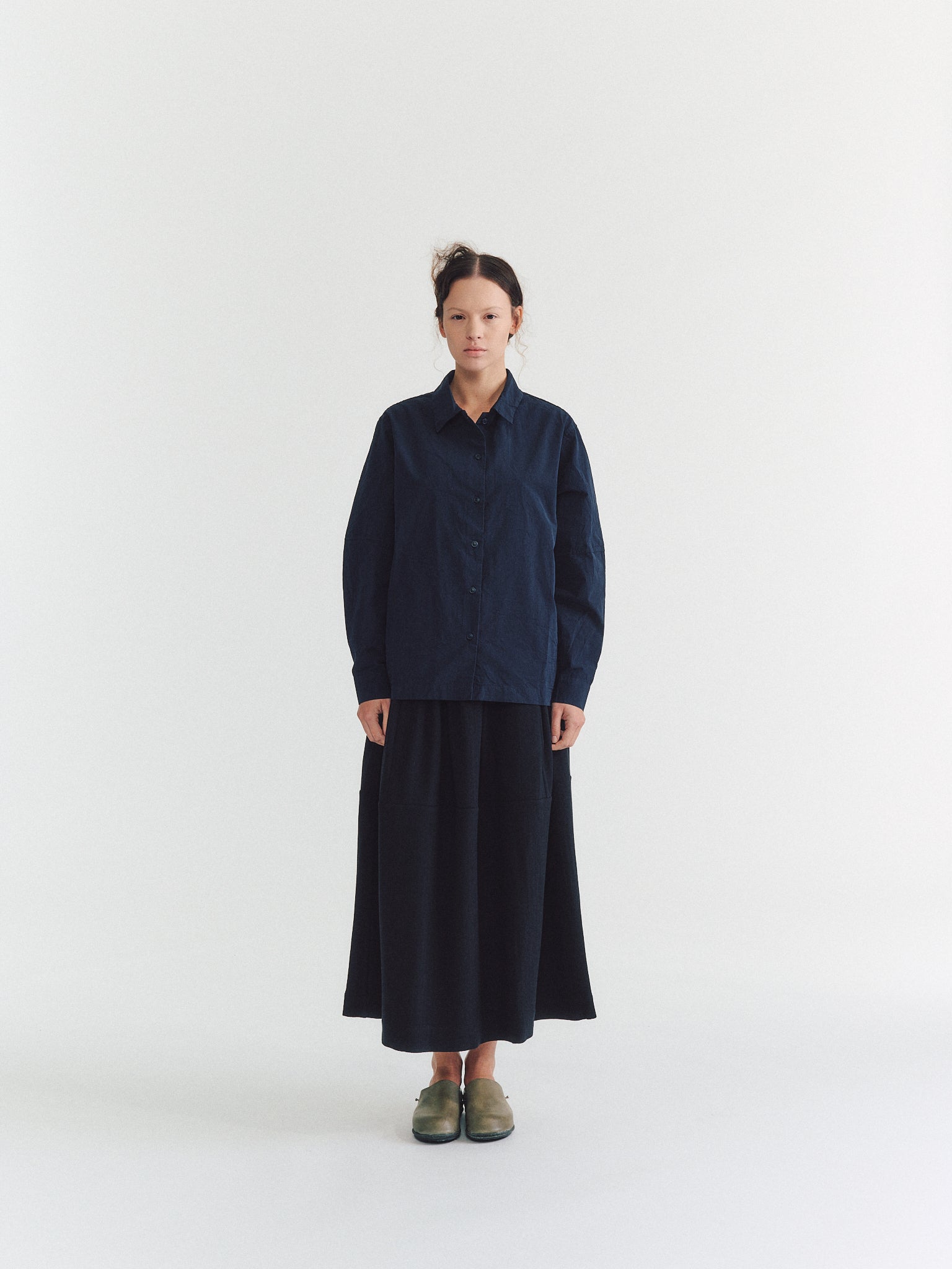 ELENA SHIRT - PAPER COT - NAVY