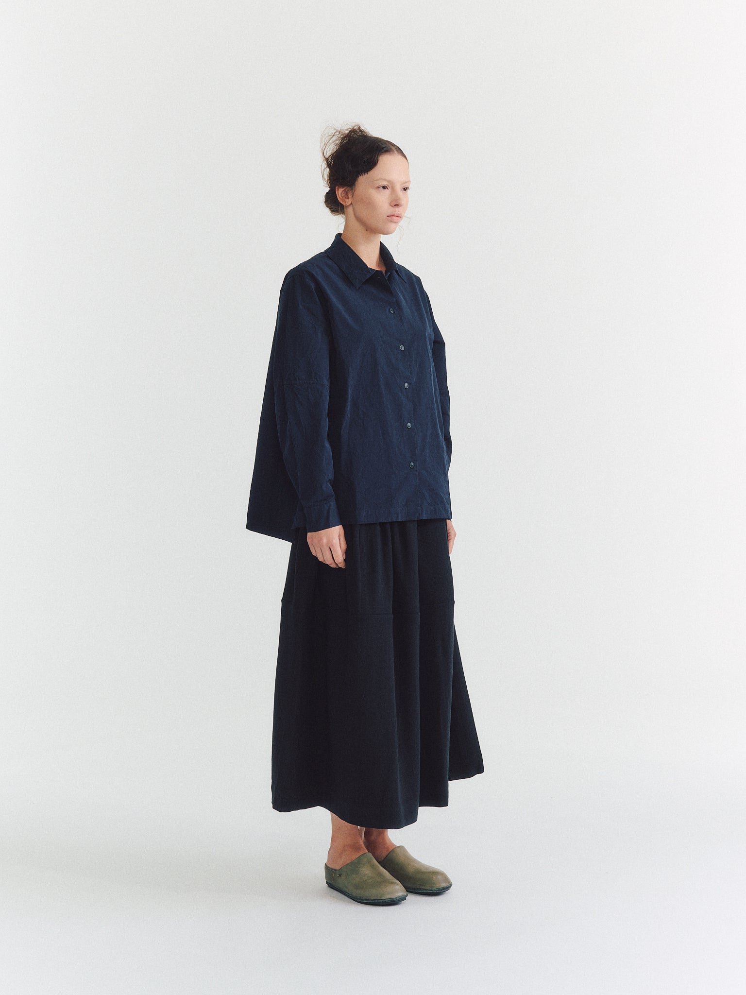 ELENA SHIRT - PAPER COT - NAVY