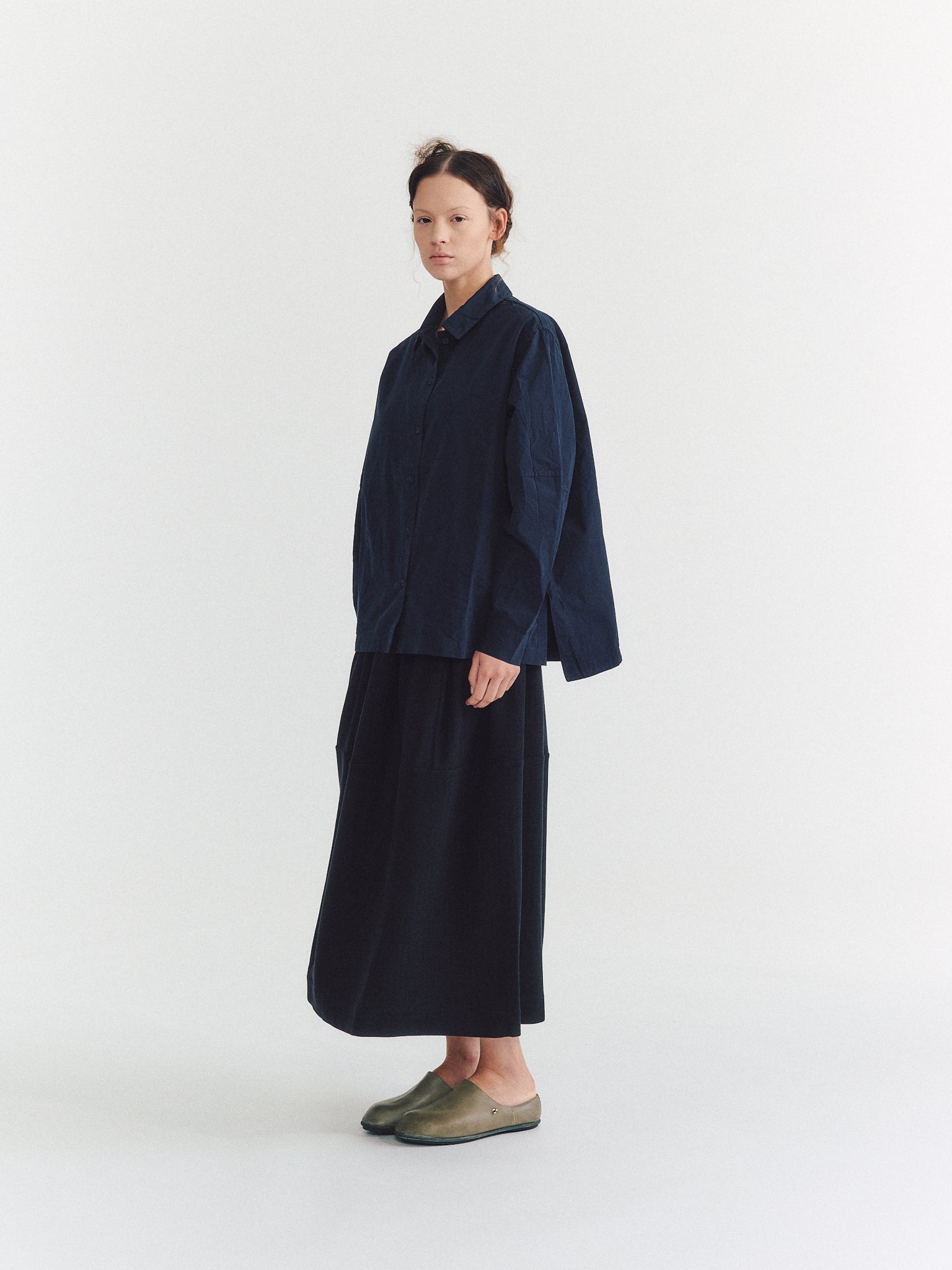 ELENA SHIRT - PAPER COT - NAVY