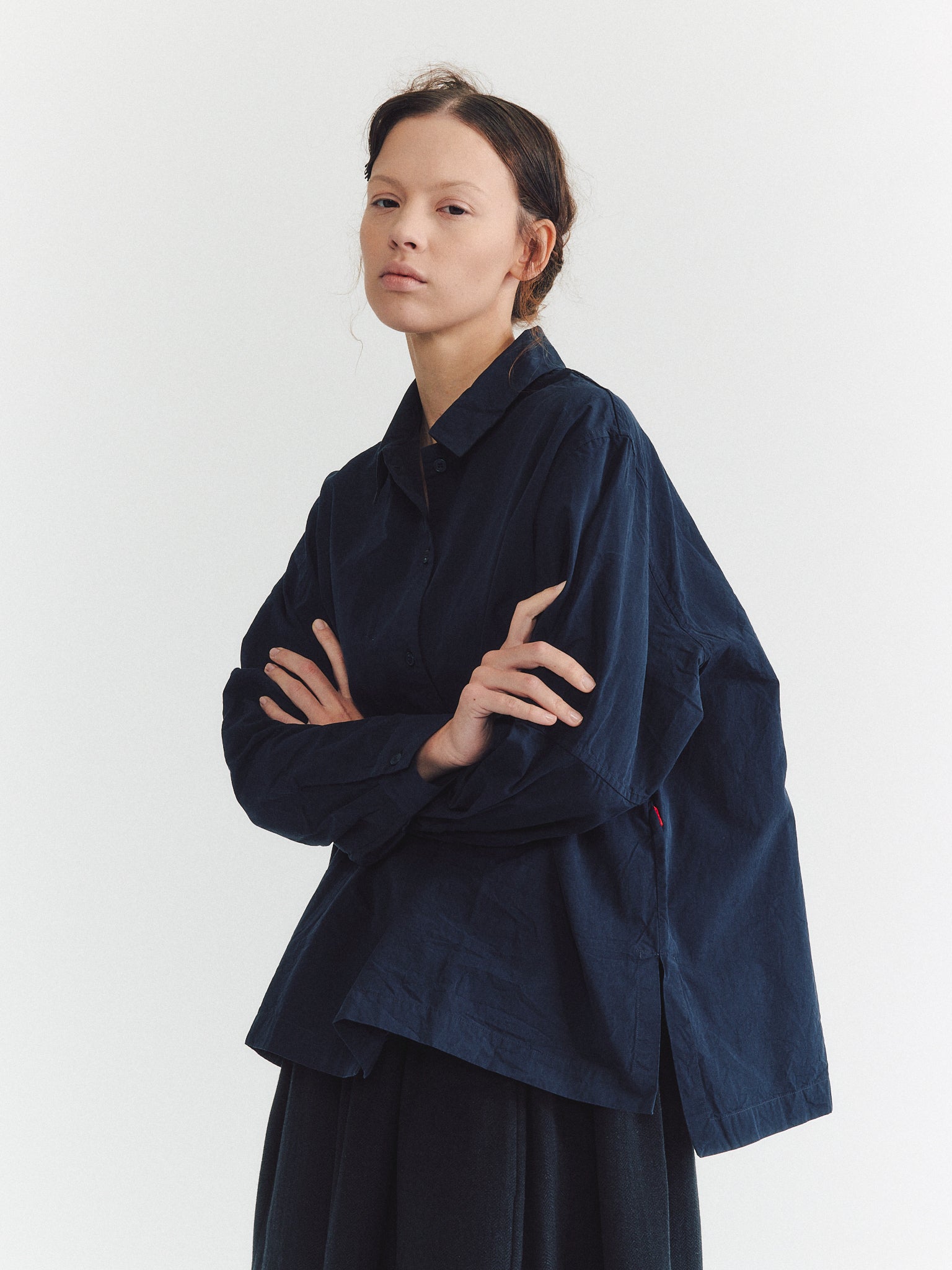 ELENA SHIRT - PAPER COT - NAVY
