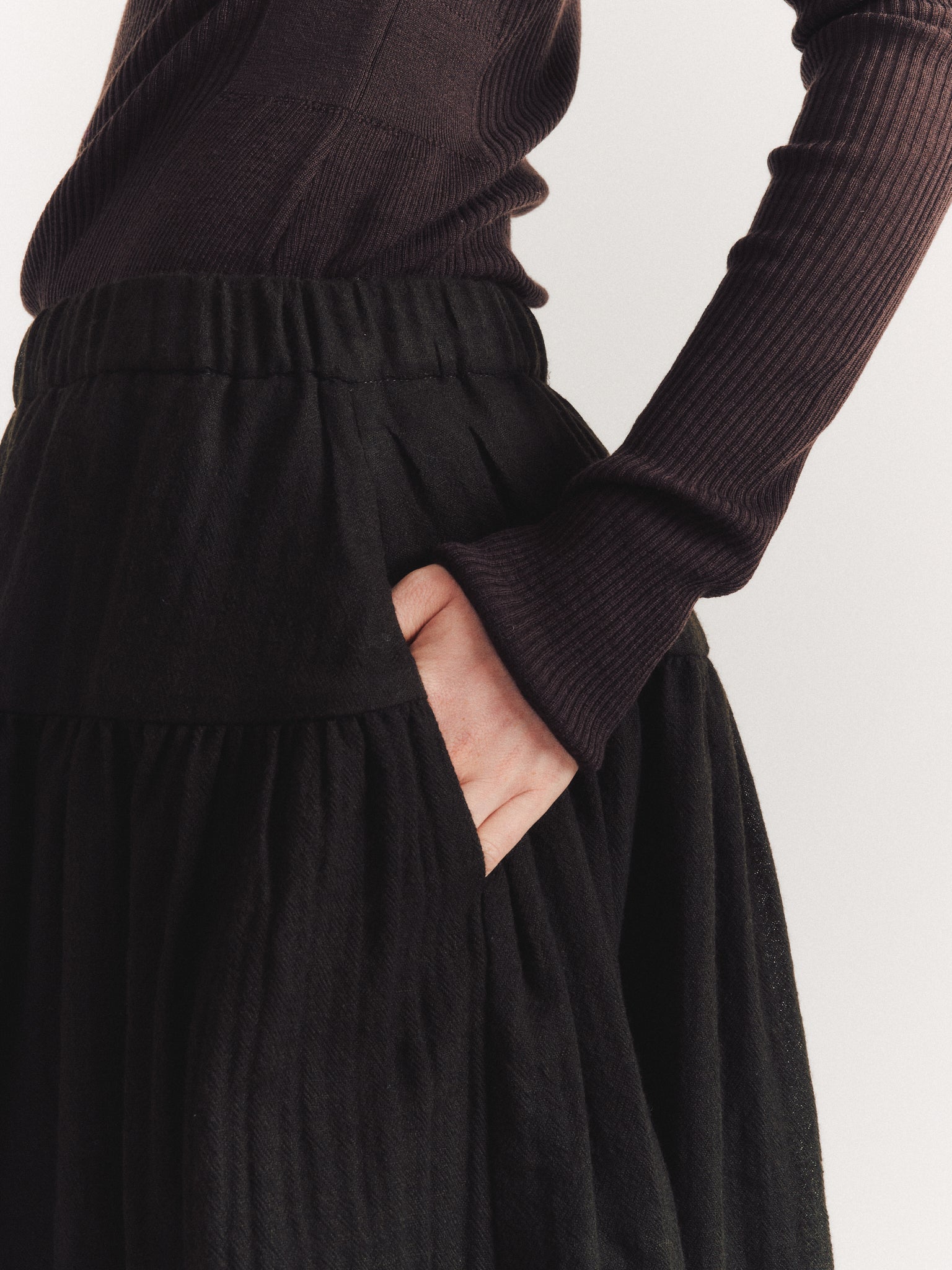 UPUP SKIRT - FOSCA - DARK BROWN
