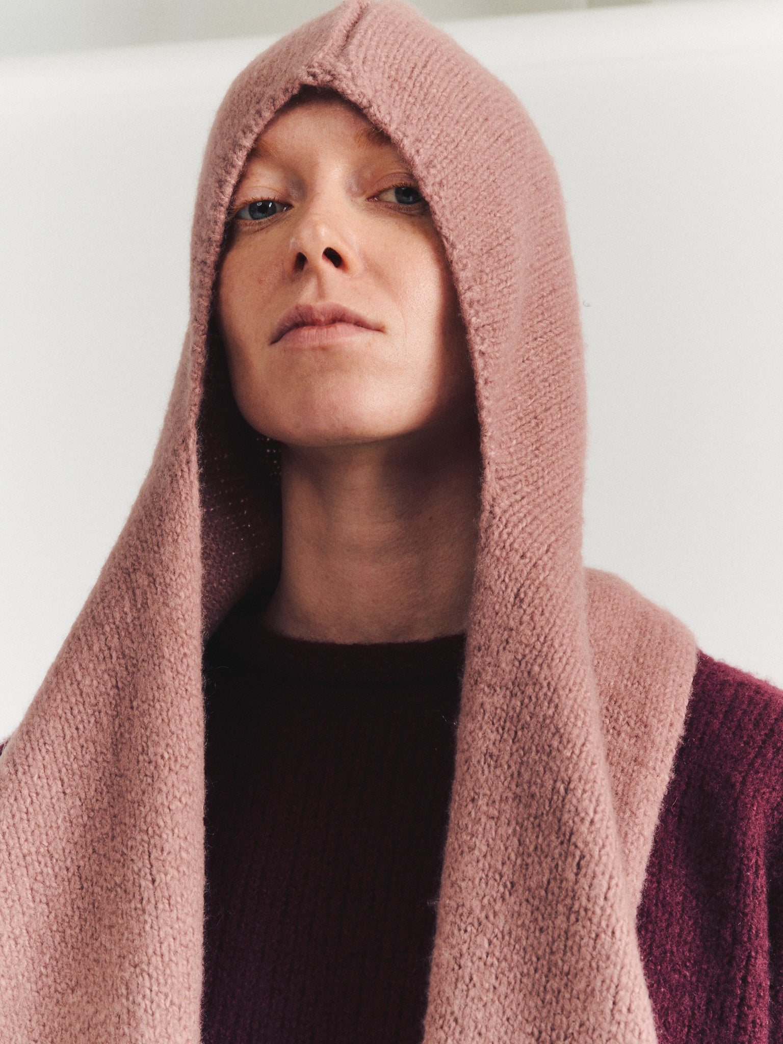ÉCHARPE À CAPUCHE - WO CASH - ROSE