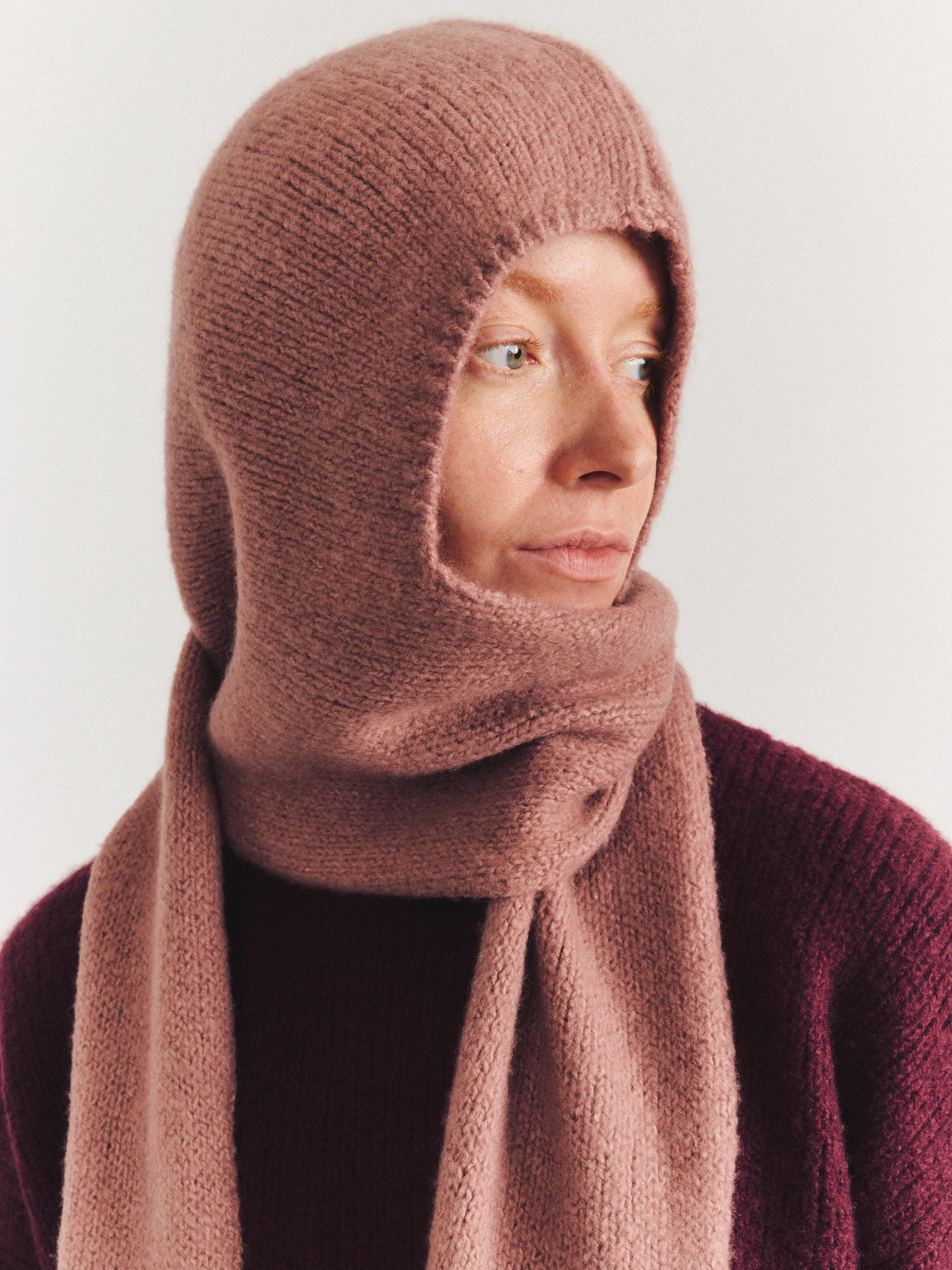 ÉCHARPE À CAPUCHE - WO CASH - ROSE