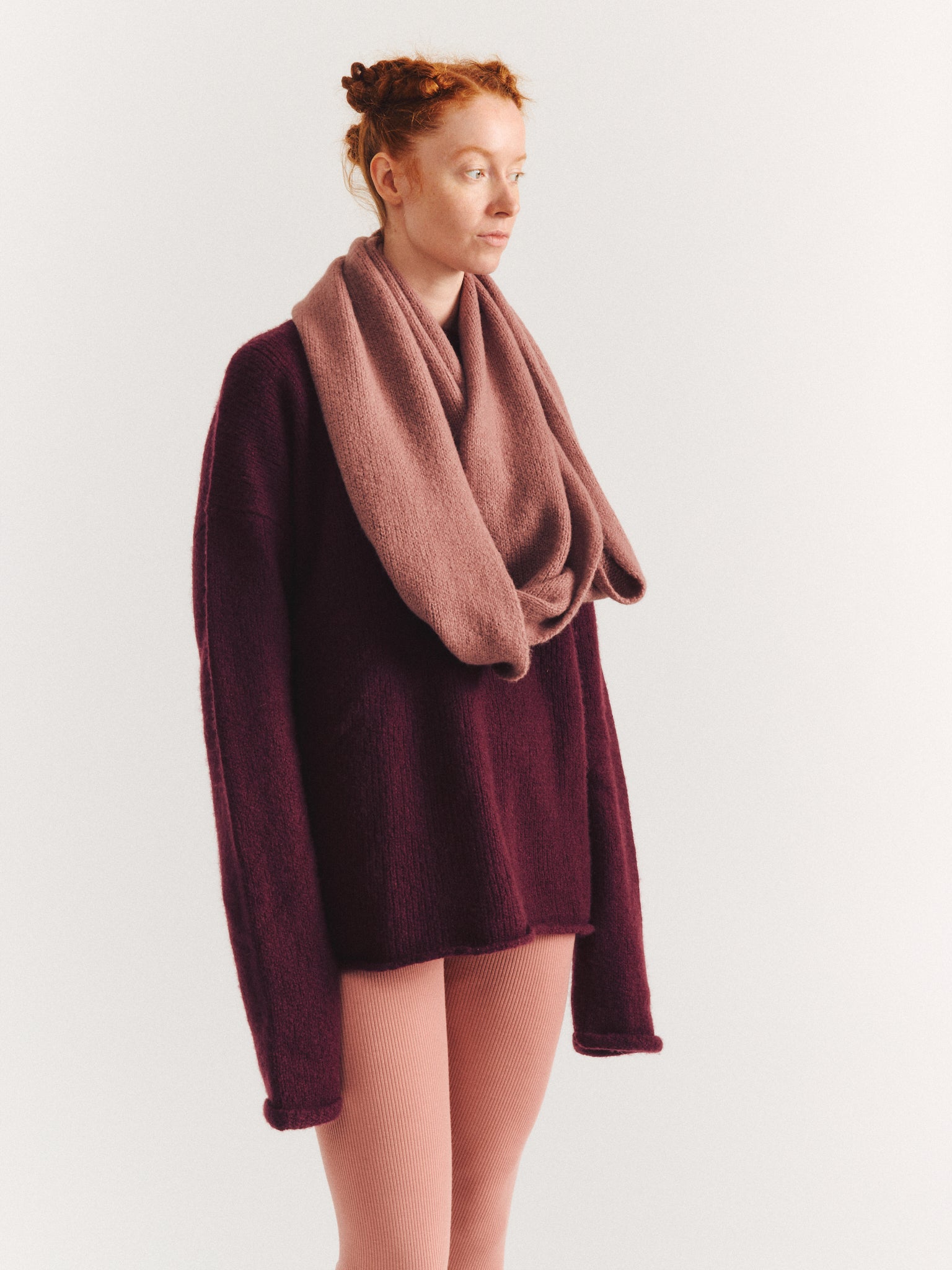 ÉCHARPE SOFTY LOOP - WO CASH - ROSE