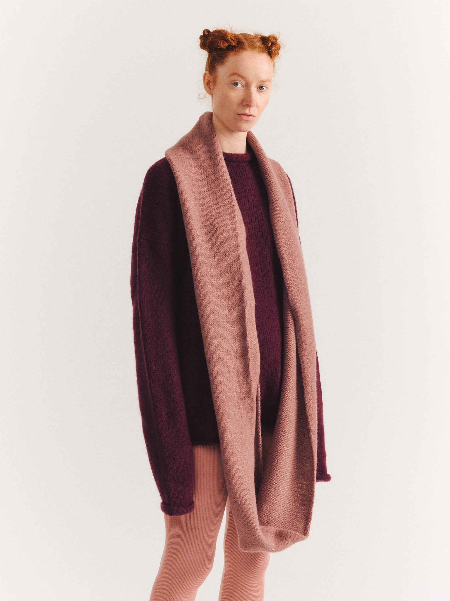 ÉCHARPE SOFTY LOOP - WO CASH - ROSE