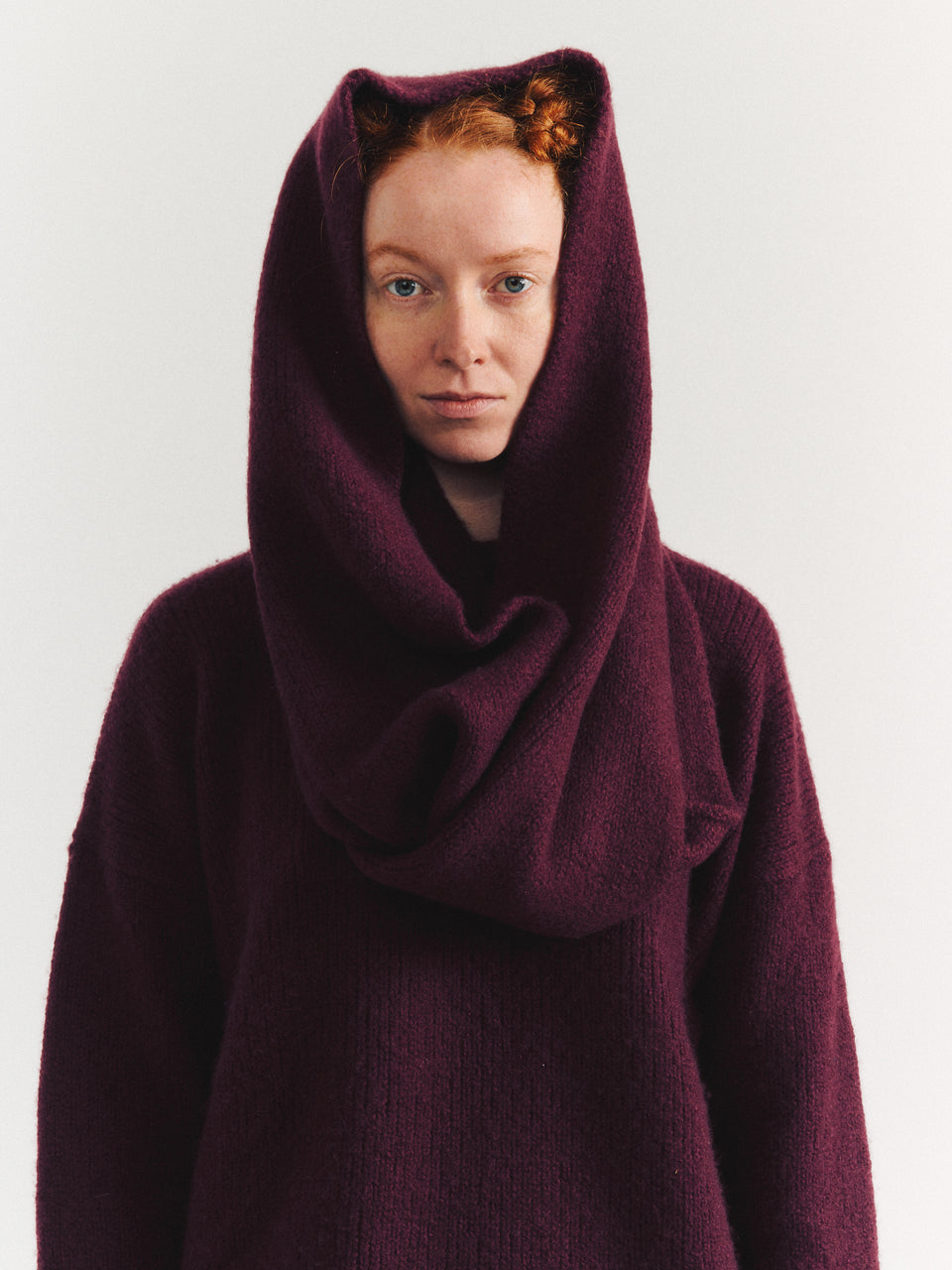 ÉCHARPE SOFTY LOOP - WO CASH - PRUNE