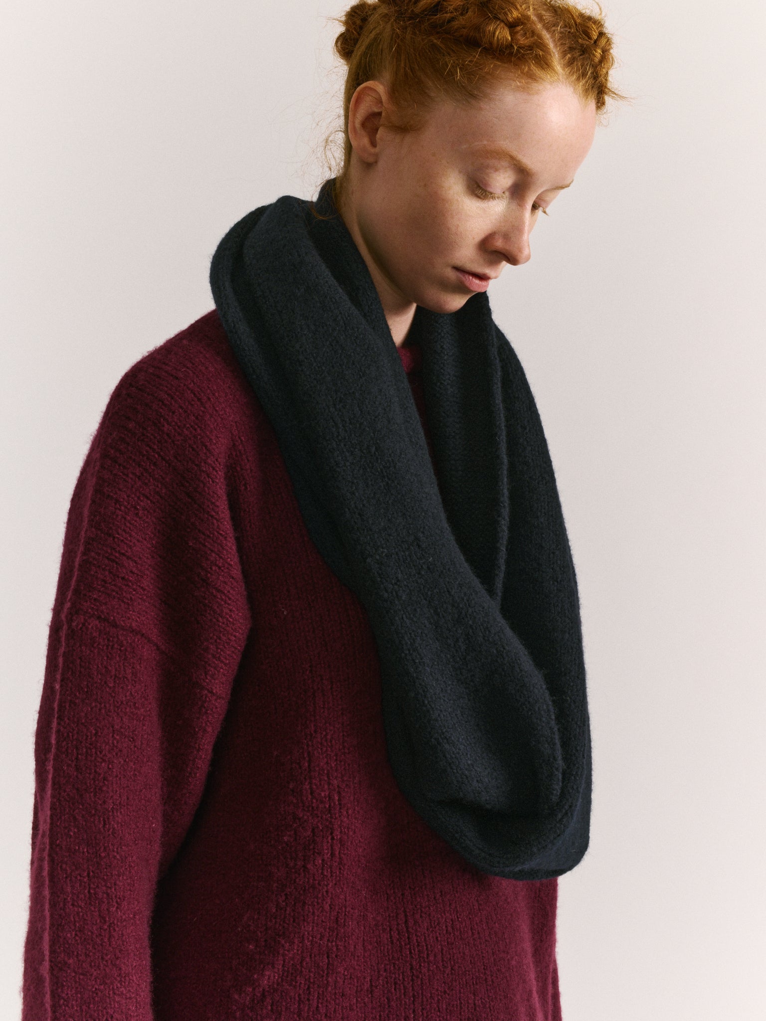 SOFTY LOOP SCARF - WO CASH - BLACK