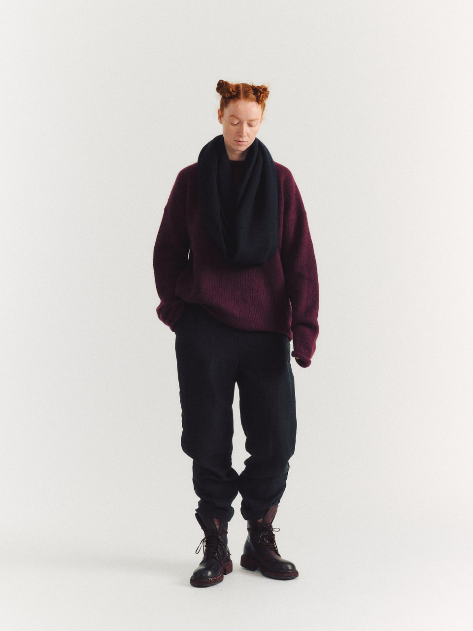 SOFTY LOOP SCARF - WO CASH - BLACK