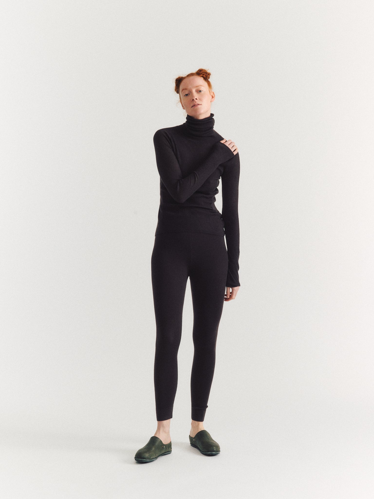 COL ROULÉ CÔTELÉ - LAINE LÉGÈRE CÔTELÉE 1 - MARRON FONCÉ