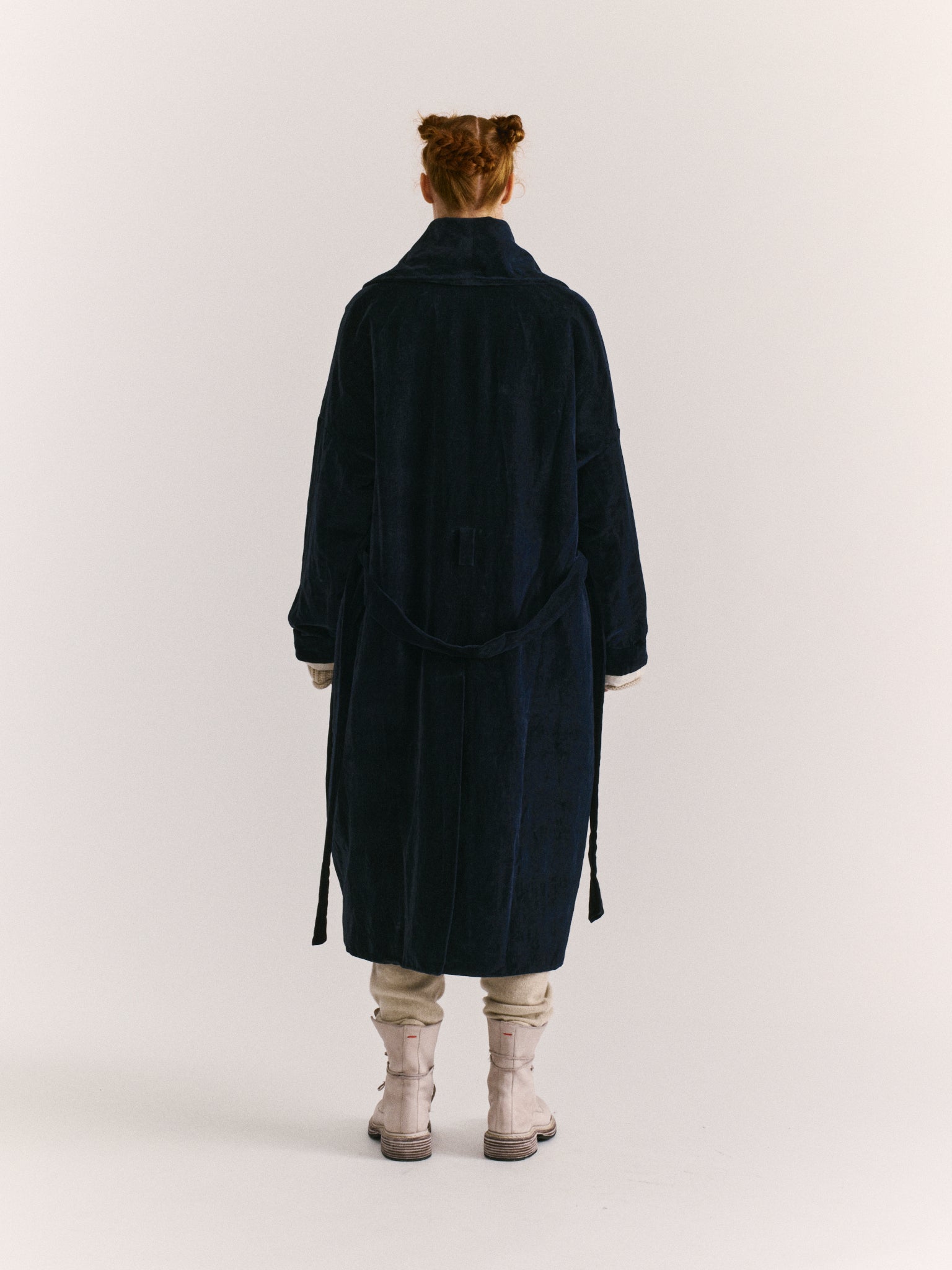 GREAT COAT - MID VELVET - NAVY