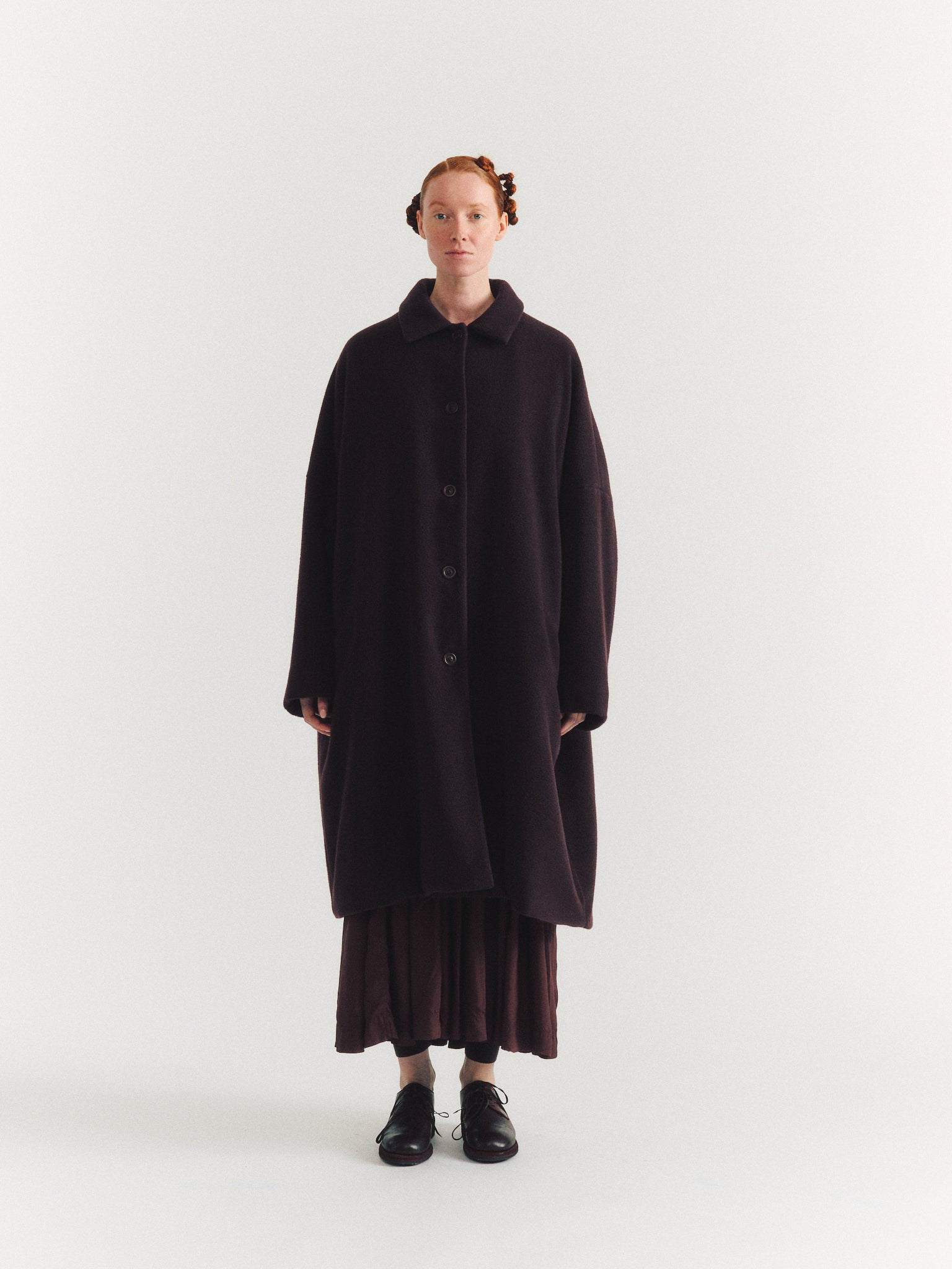 MANTEAU BIG BLOBBY - KASPER - PRUNE