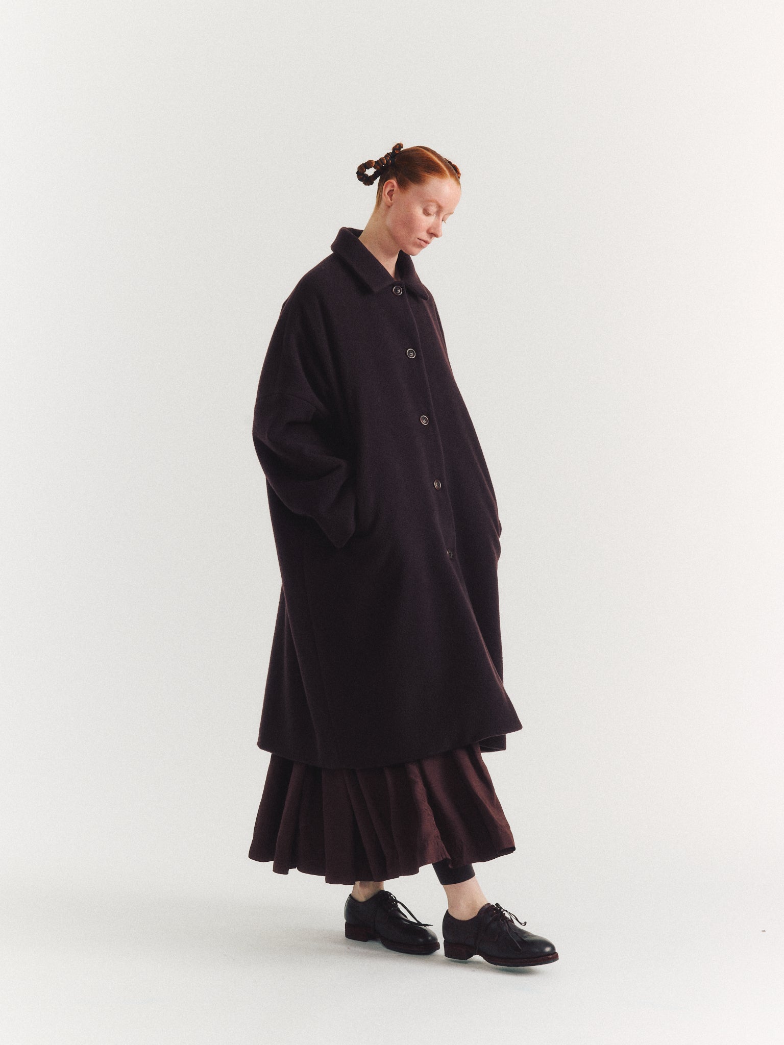 MANTEAU BIG BLOBBY - KASPER - PRUNE