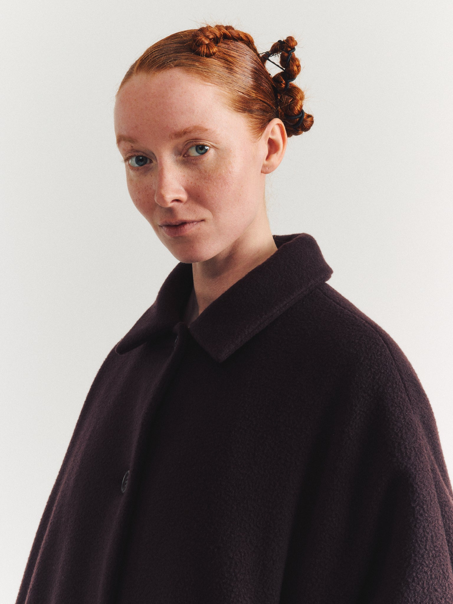 MANTEAU BIG BLOBBY - KASPER - PRUNE