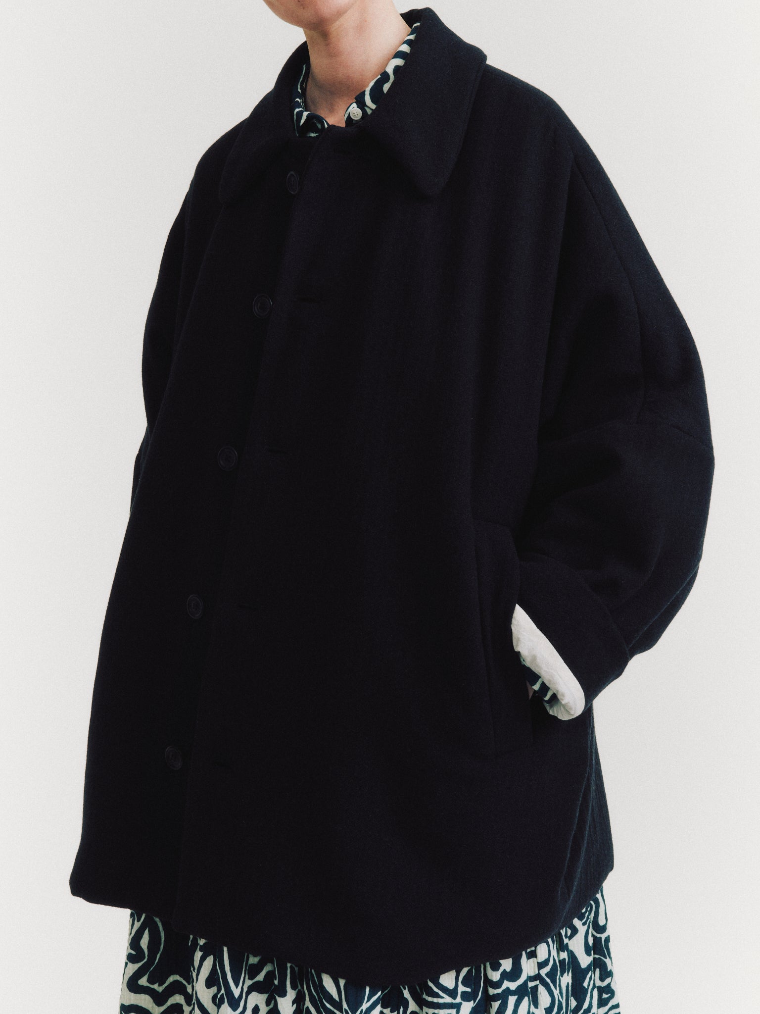 TRIANGLE COAT - SOFTY SOFTY - NIGHT