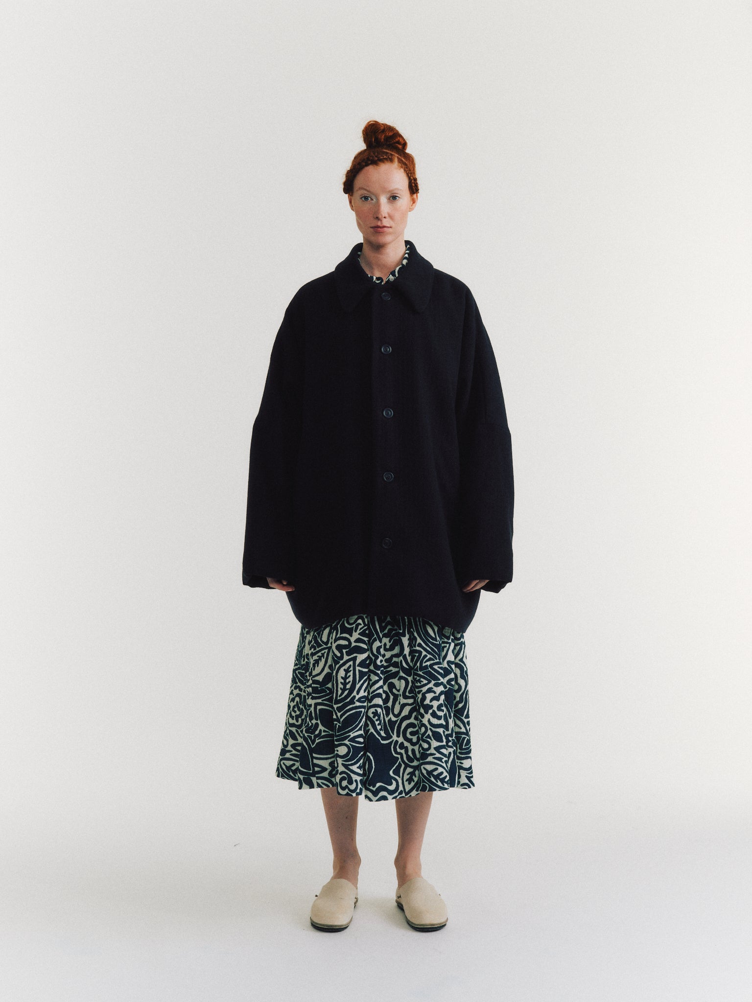 TRIANGLE COAT - SOFTY SOFTY - NIGHT