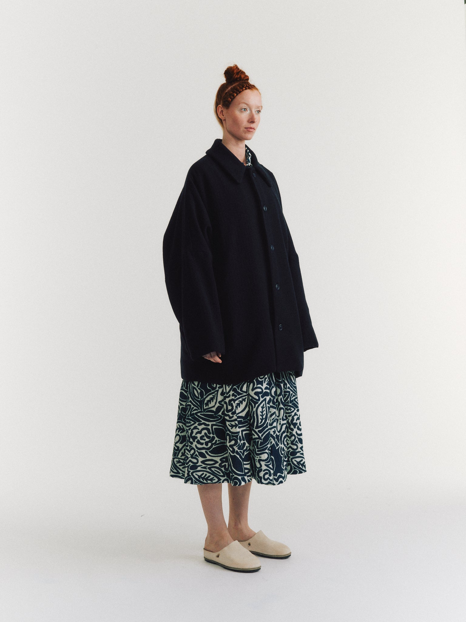 TRIANGLE COAT - SOFTY SOFTY - NIGHT