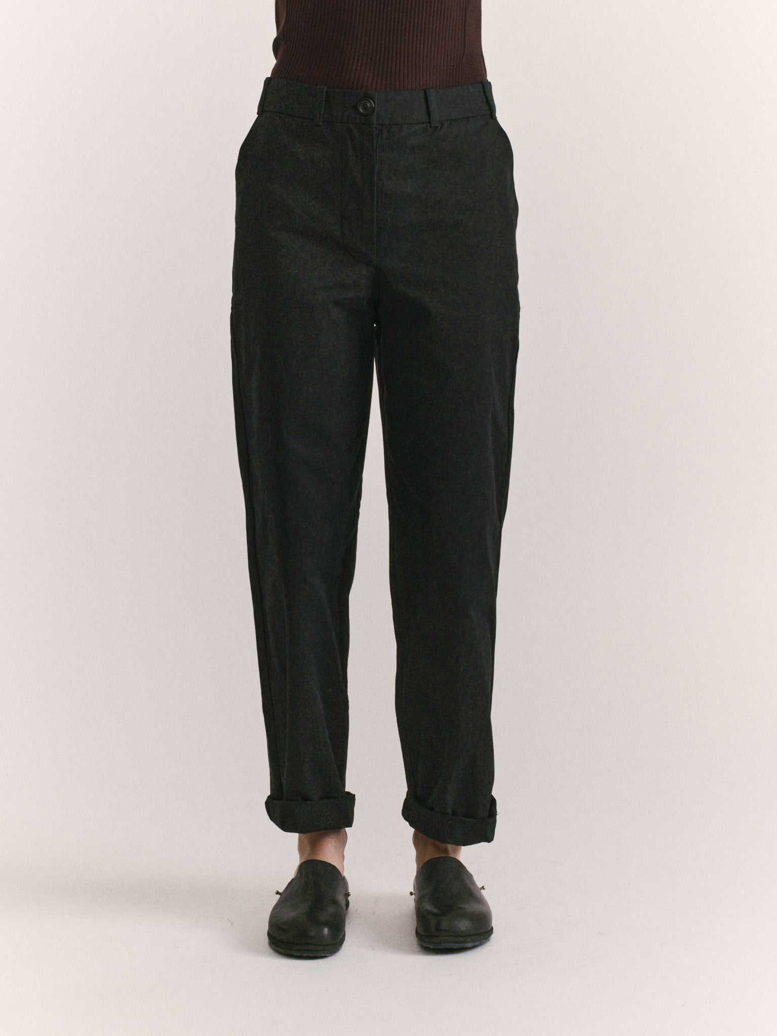 BEE PANT - DOUBLE COT - NOIR PROFOND