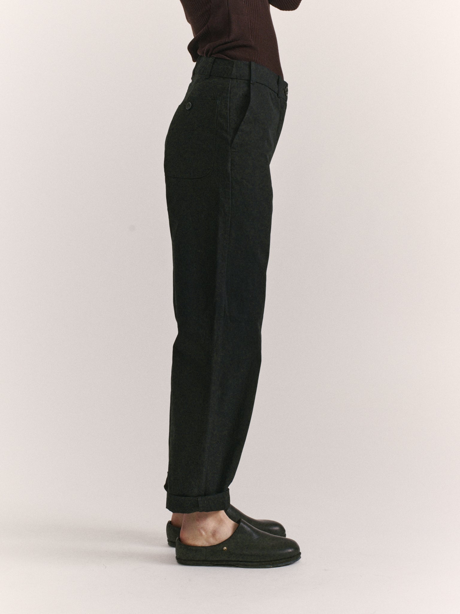 BEE PANT - DOUBLE COT - NOIR PROFOND