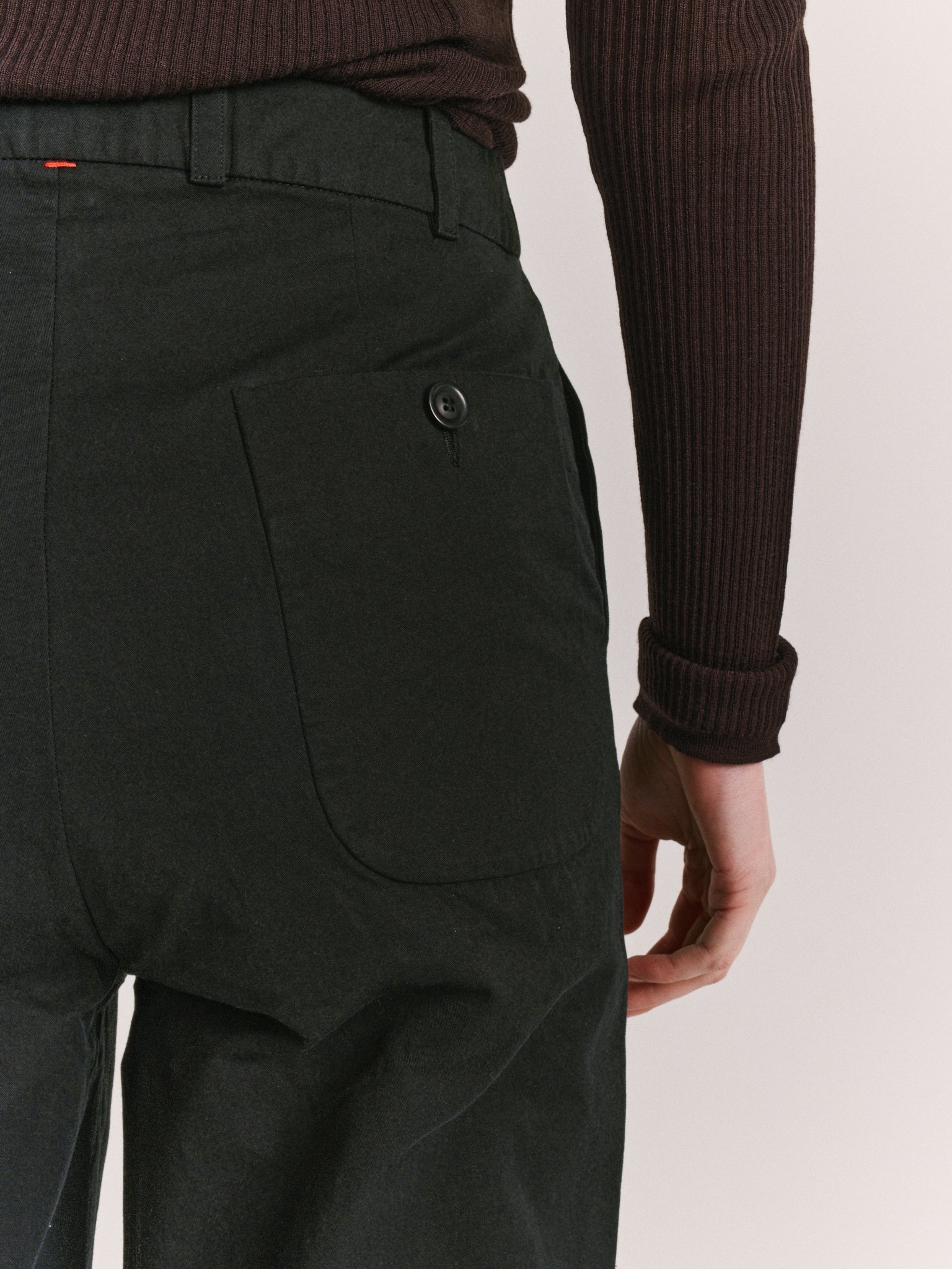 BEE PANT - DOUBLE COT - NOIR PROFOND