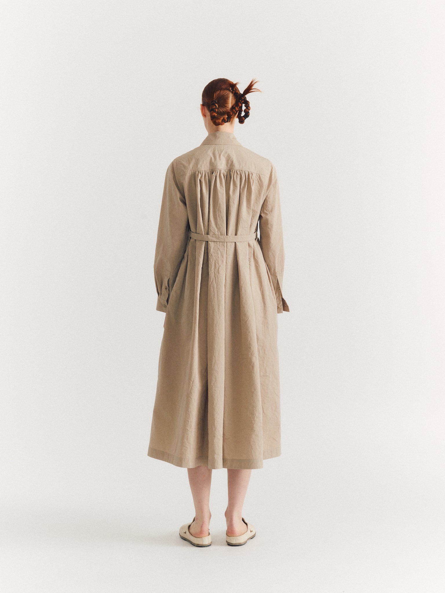 ROBE COLETTE - TAFFETAS - MASTIC