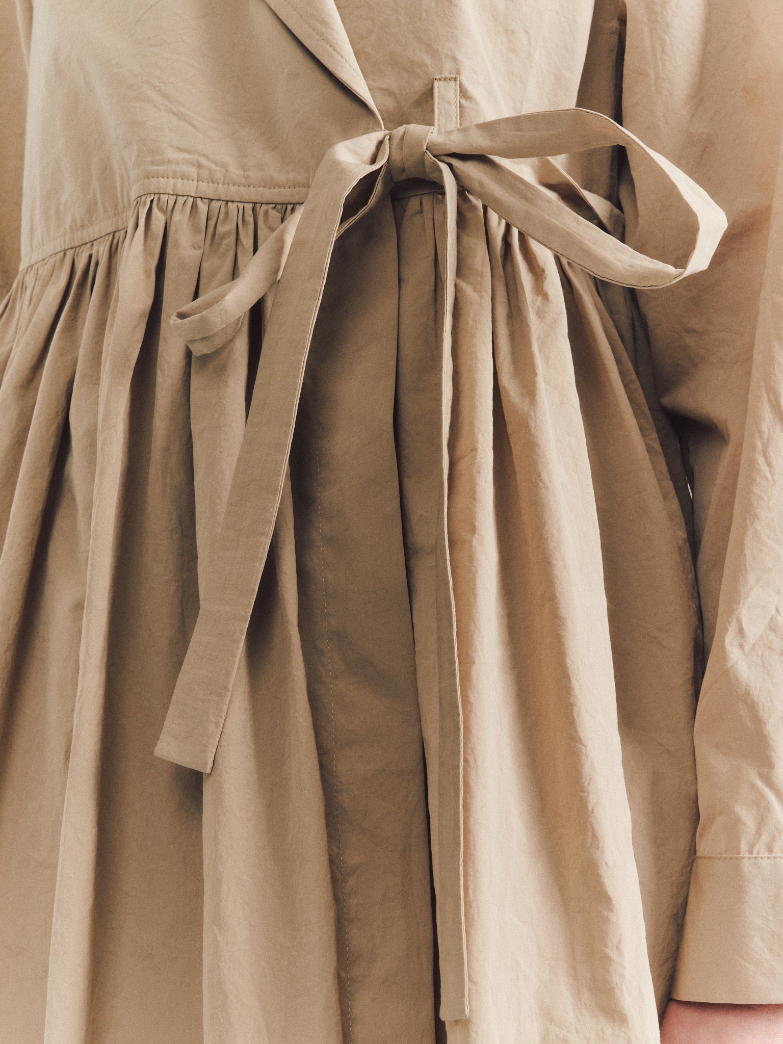 ROBE COLETTE - TAFFETAS - MASTIC