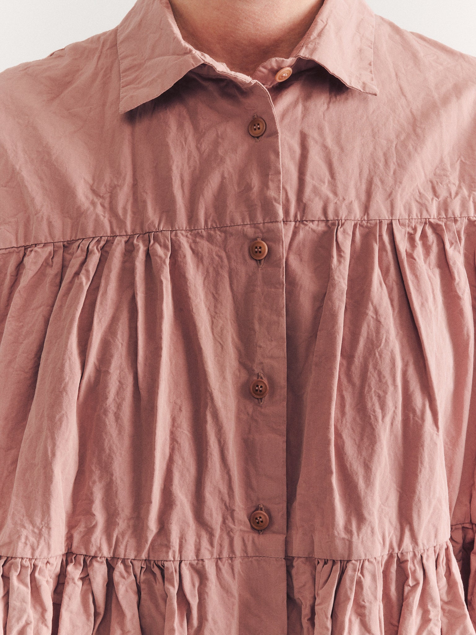 SQUARE LONG SLEEVE DRESS - PAPER COT - PINK