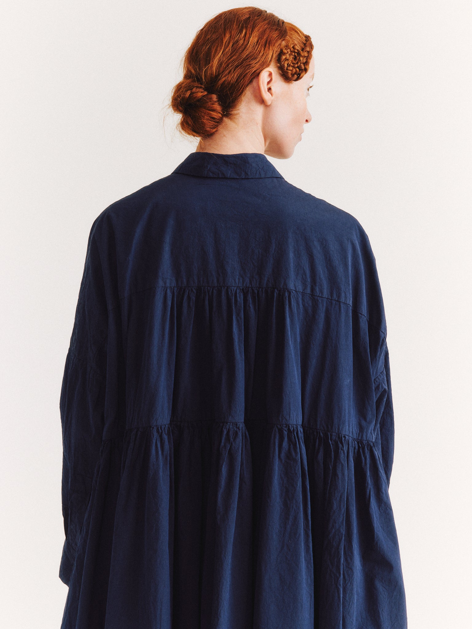 ROBE CARRÉE - TAFF SILK - BLEU MARINE