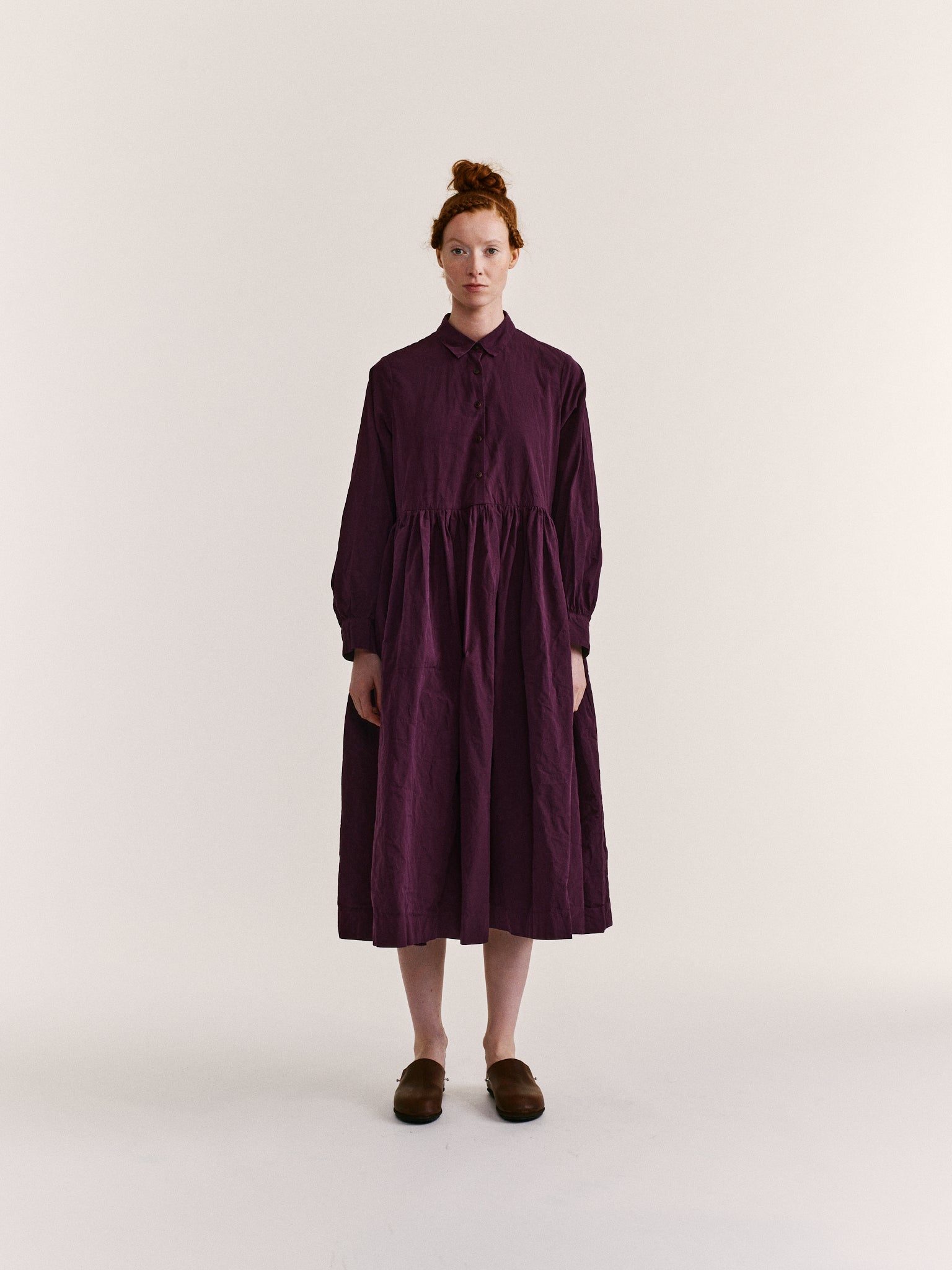 ETHAL DRESS - PAPER COT - BLACKBERRY
