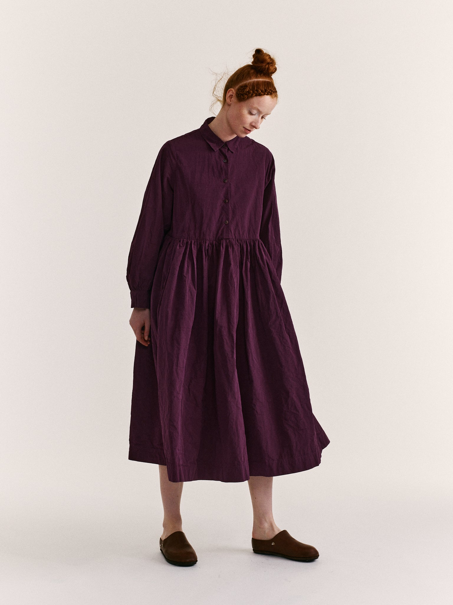 ETHAL DRESS - PAPER COT - BLACKBERRY