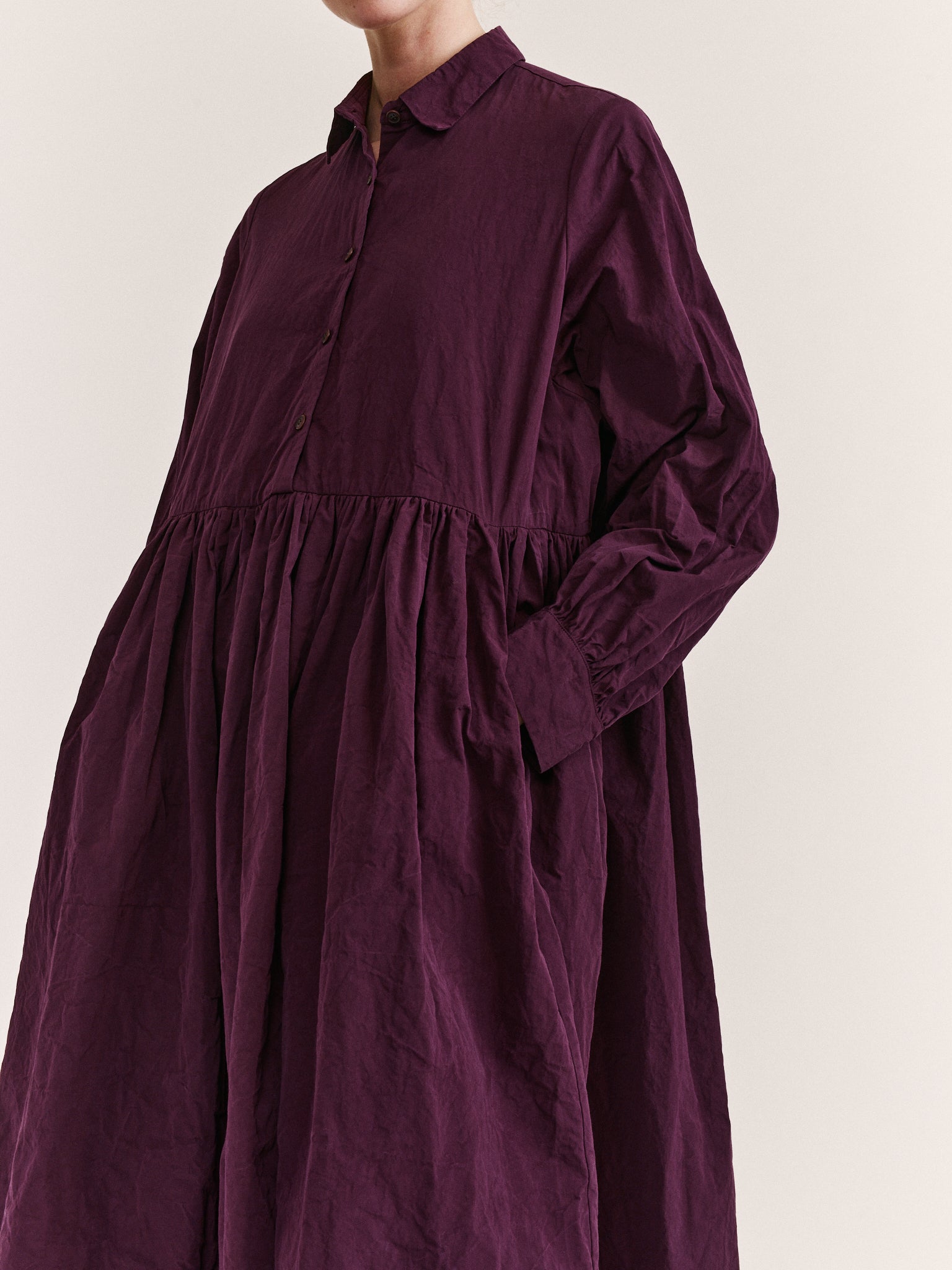 ETHAL DRESS - PAPER COT - BLACKBERRY