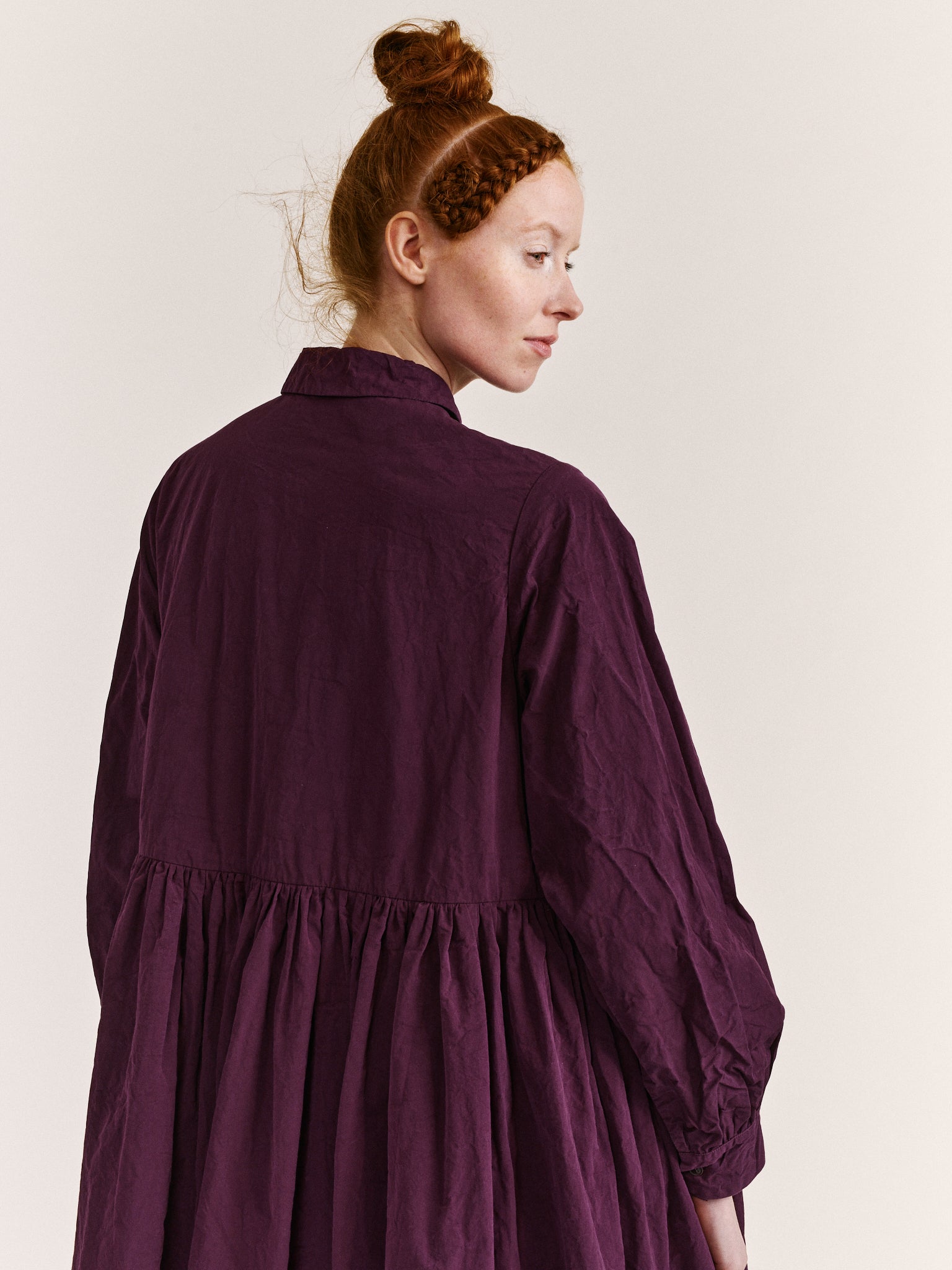 ETHAL DRESS - PAPER COT - BLACKBERRY