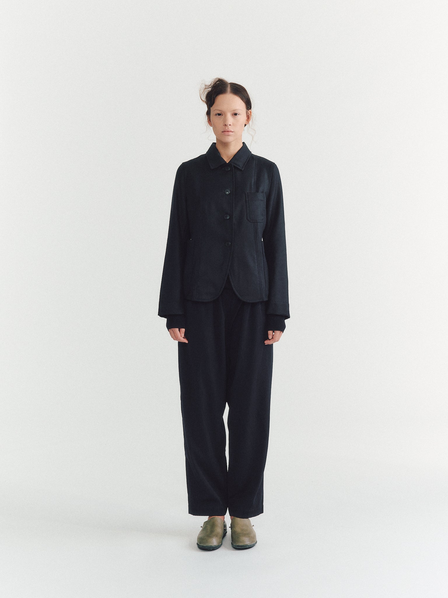 INES JACKET - FLANEL - NAVY