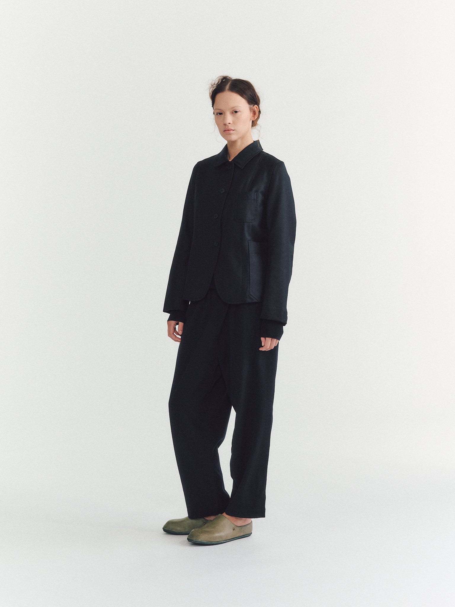 INES JACKET - FLANEL - NAVY